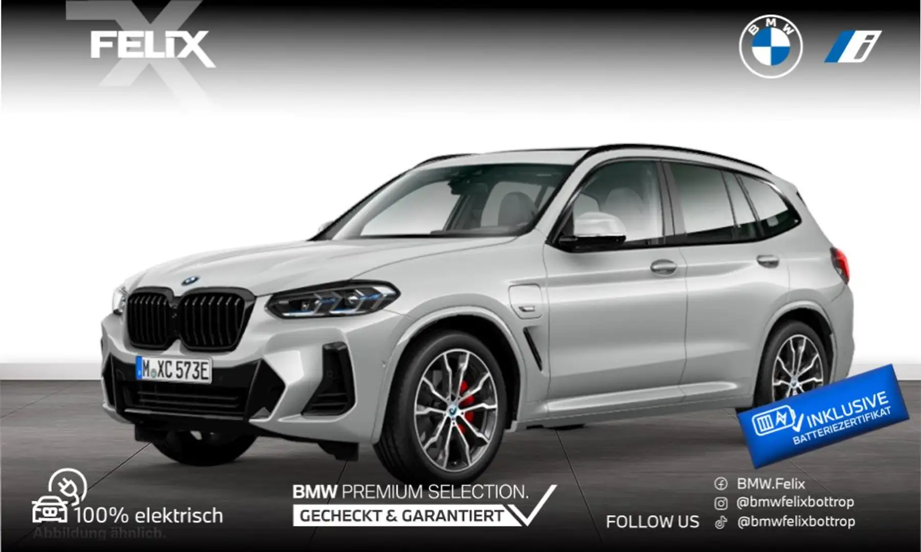 BMW X3 xDrive30e M SPORTPAKET+INDIVIDUAL+AHK+PANORAMA Schwarz - 1