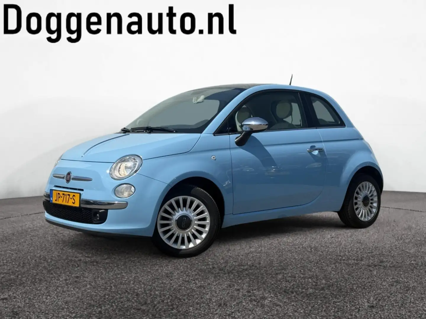 Fiat 500 1.2 Lounge Panorama dak Superstaat! Blauw - 1