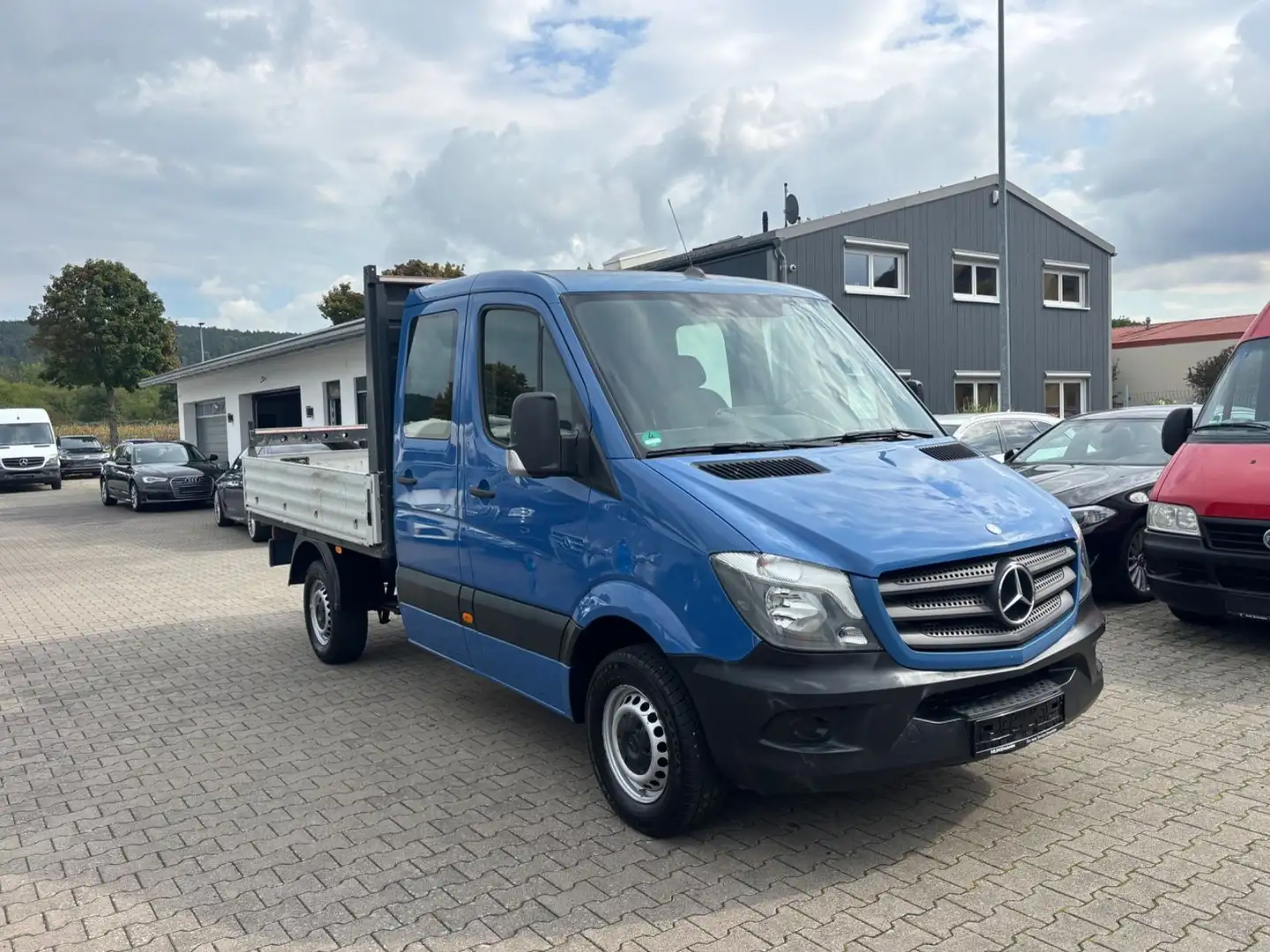 Mercedes-Benz Sprinter 313 CDI Pritsche/ DoKa 1.Hand 173 TKM Blau - 2