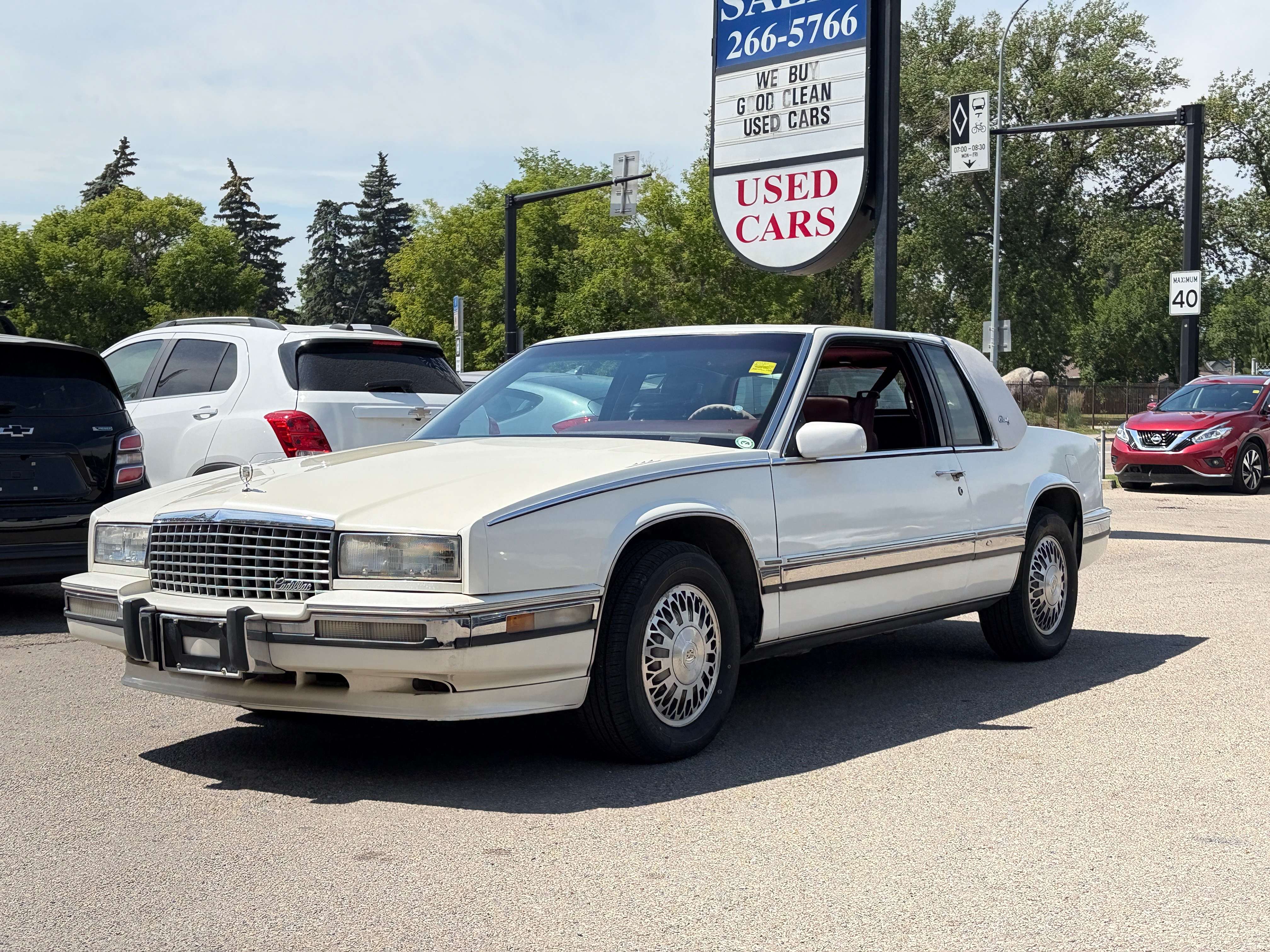 White 1990 Cadillac Eldorado