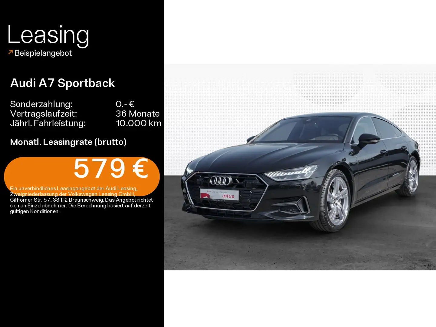 Audi A7 50 TFSIe quattro B&O*HuD*Stadt*Tour Schwarz - 1