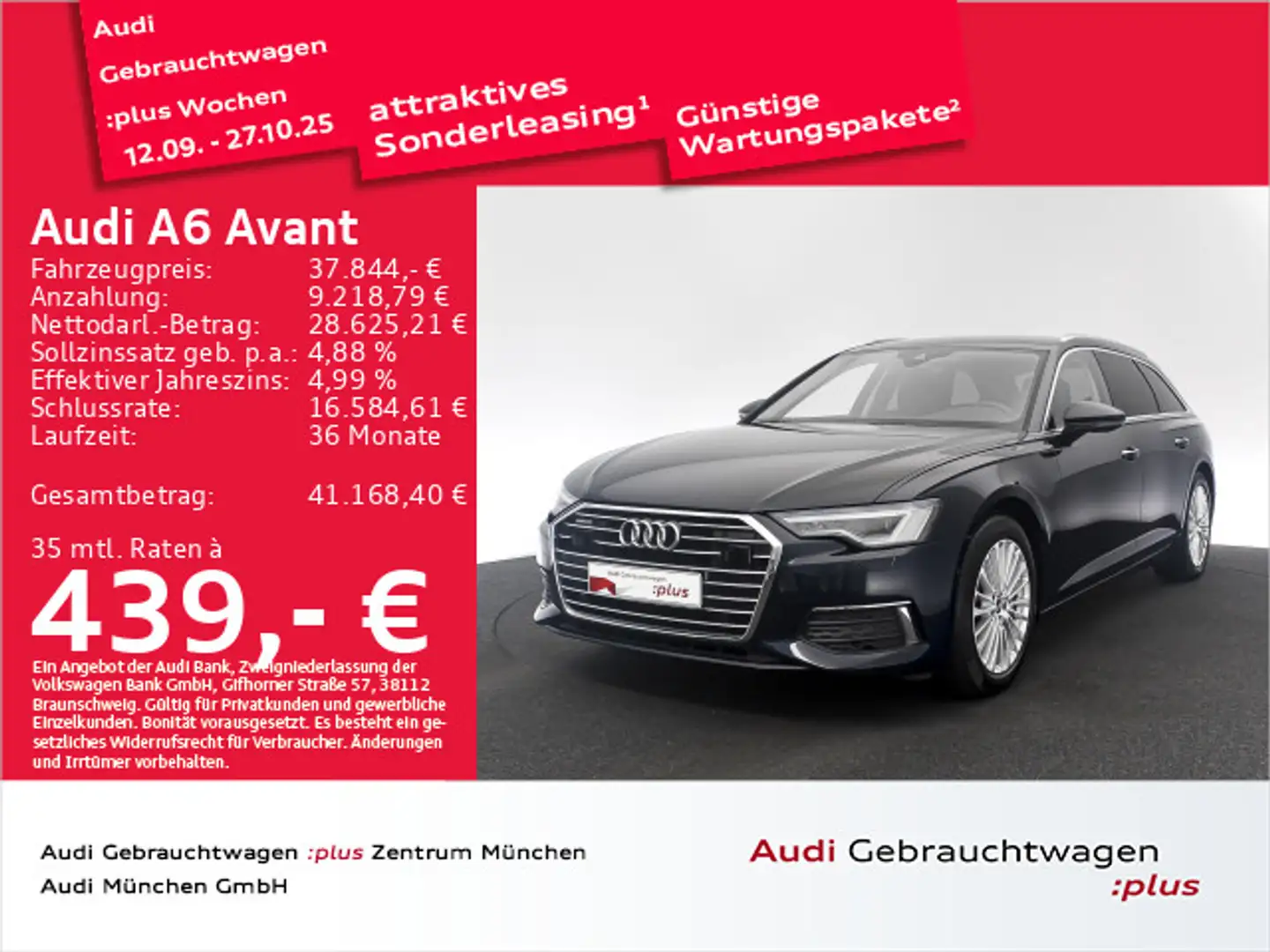 Audi A6 50 TFSI e qu. S tronic design AHK/Matri Blau - 1