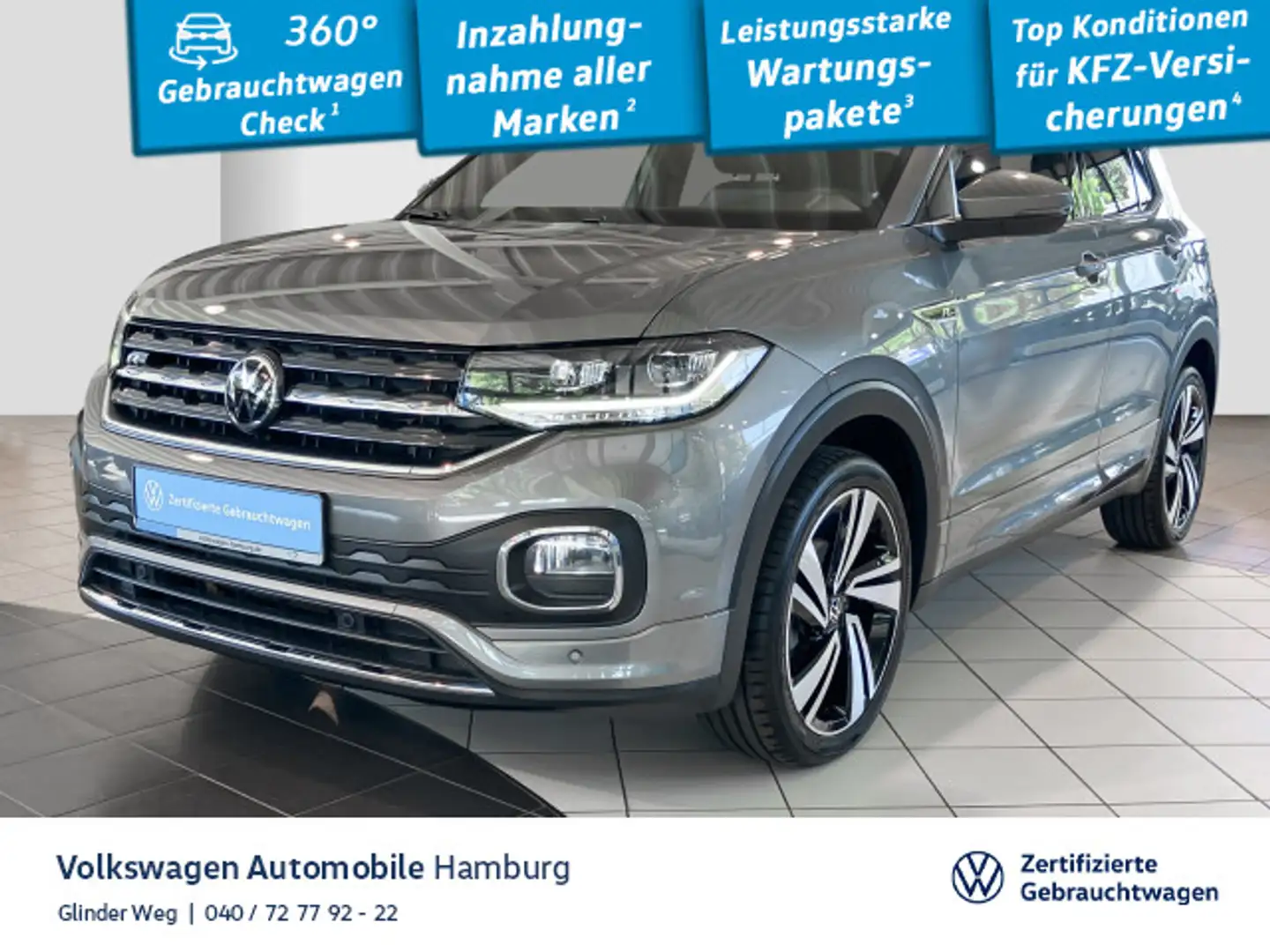 Volkswagen T-Cross 1.5 TSI Style DSG LED Navi Sitzhzg Grau - 1