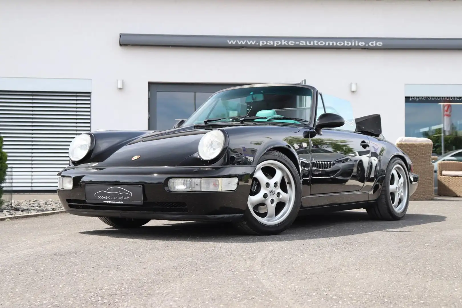 Porsche 964 Carrera 2 Cabrio +SCHALTER+KLIMA+NAVI+DEUTSCH+ Schwarz - 2