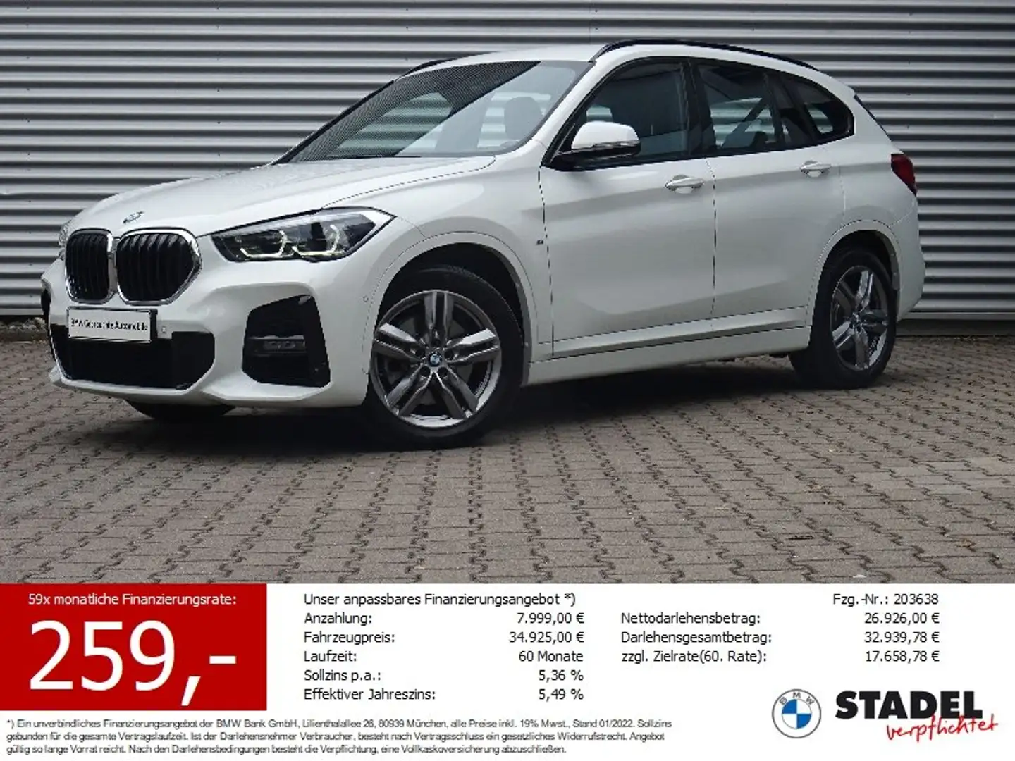 BMW X1 xDrive20i M Sport LED Navi Drive/Parkassi AHK Blanco - 1