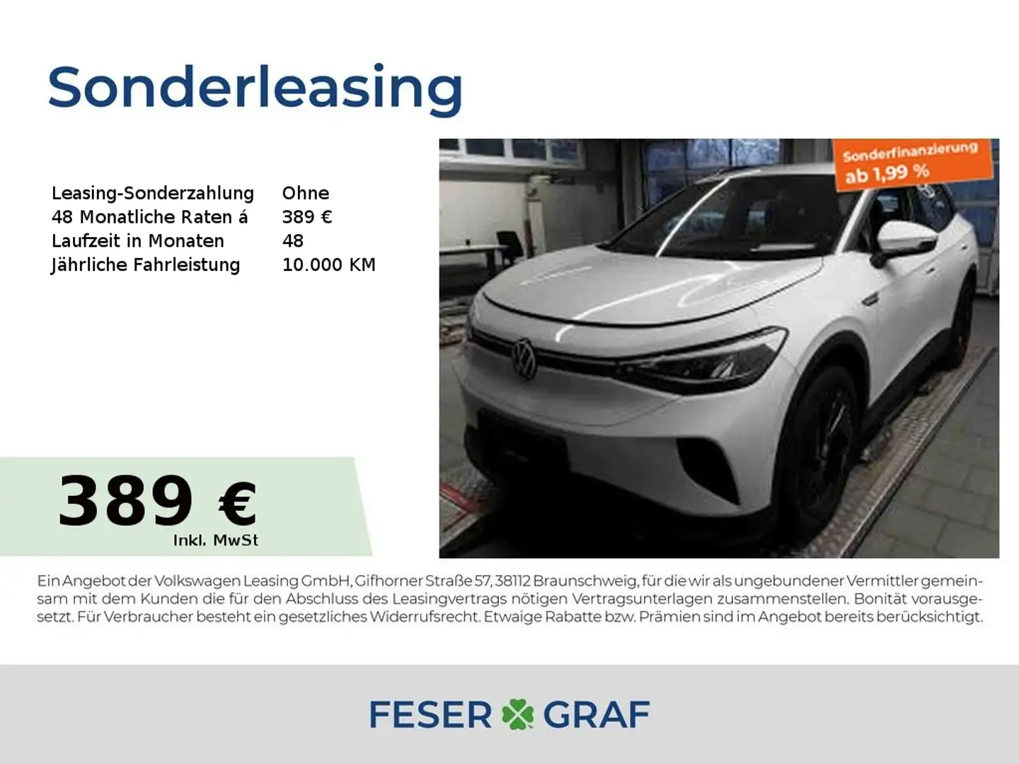 Volkswagen ID.4 Pro Performance Navi Kamera Keyless ACC Weiß - 1