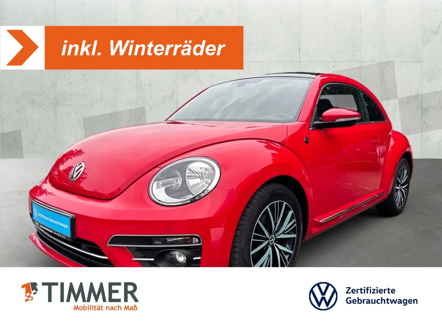 Volkswagen Beetle SOUND 1,2 TSI *PANORAMA-DACH*BLIND-SPOT*KÄFER* Rot - 1