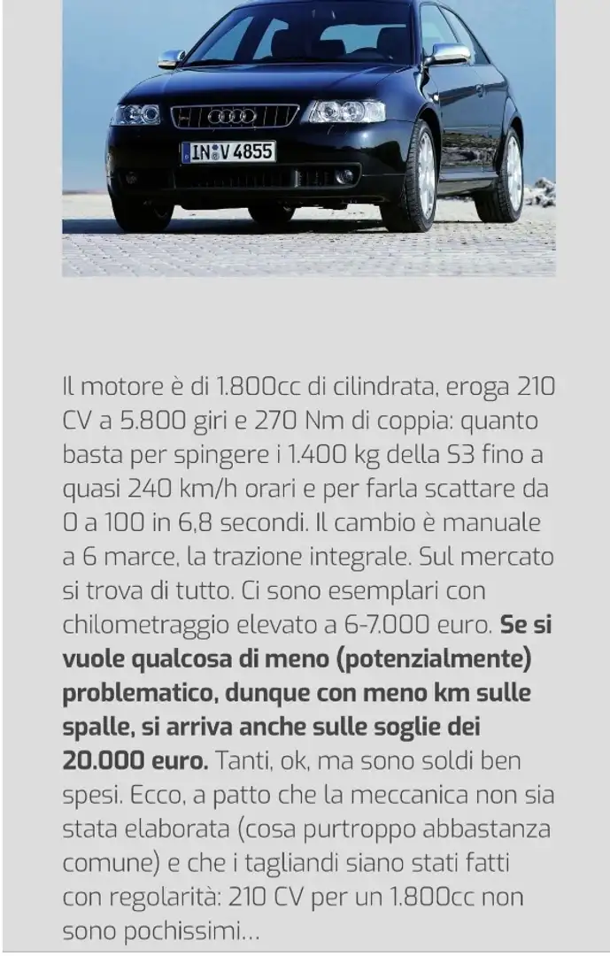 Audi S3 S3 8L 1.8 turbo cat quattro AUTO COME NUOVA Szary - 1