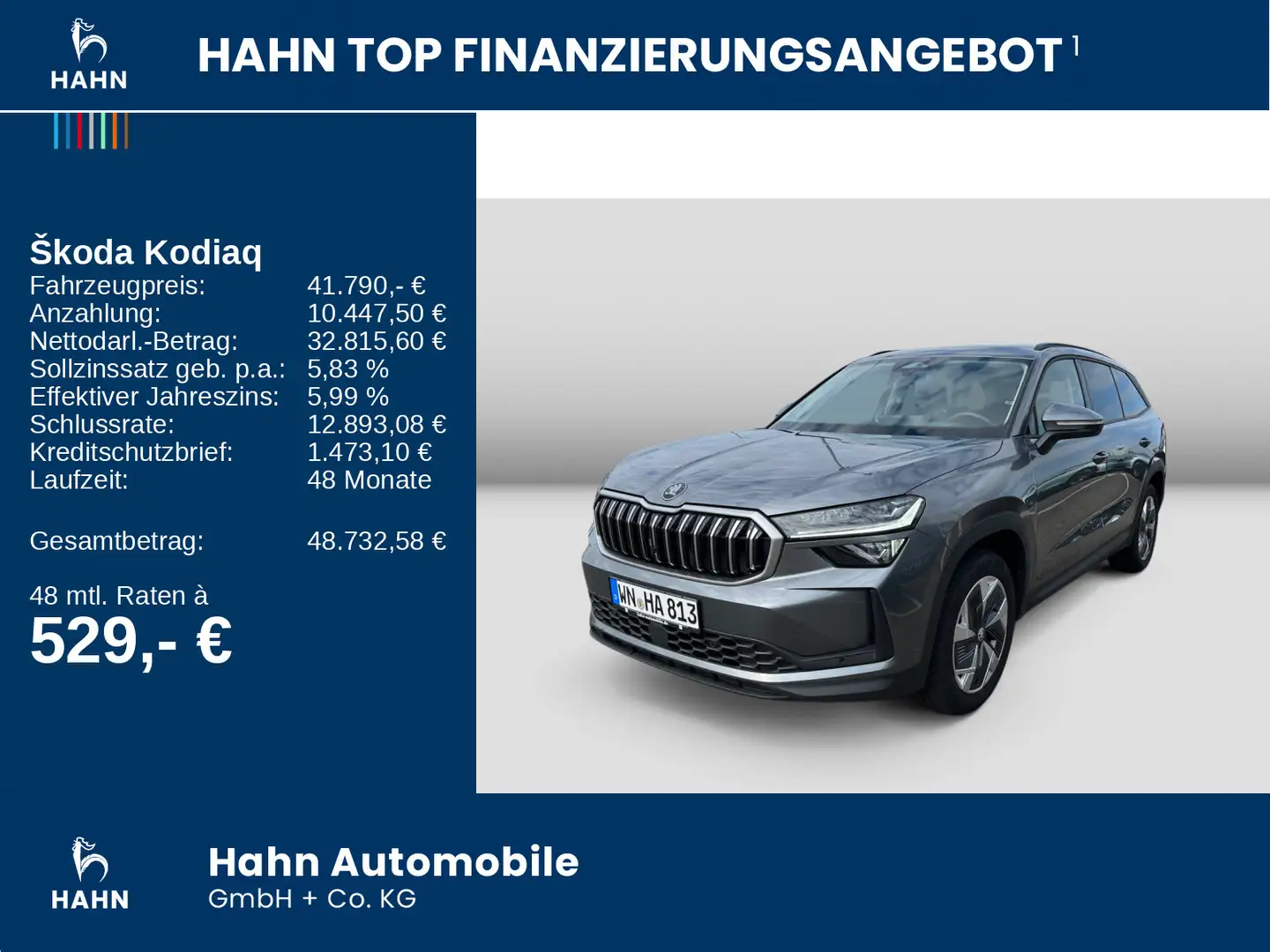 Skoda Kodiaq 2.0TDI DSG 4x4 Selection LED Nav Pano ACC Grijs - 2
