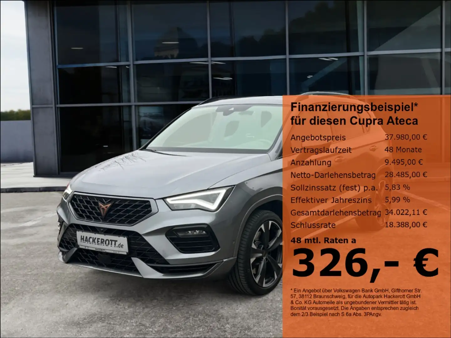 CUPRA Ateca 4Drive 2.0 TSI 7-GANG DSG AHK Panorama elektr. Hec Grau - 1