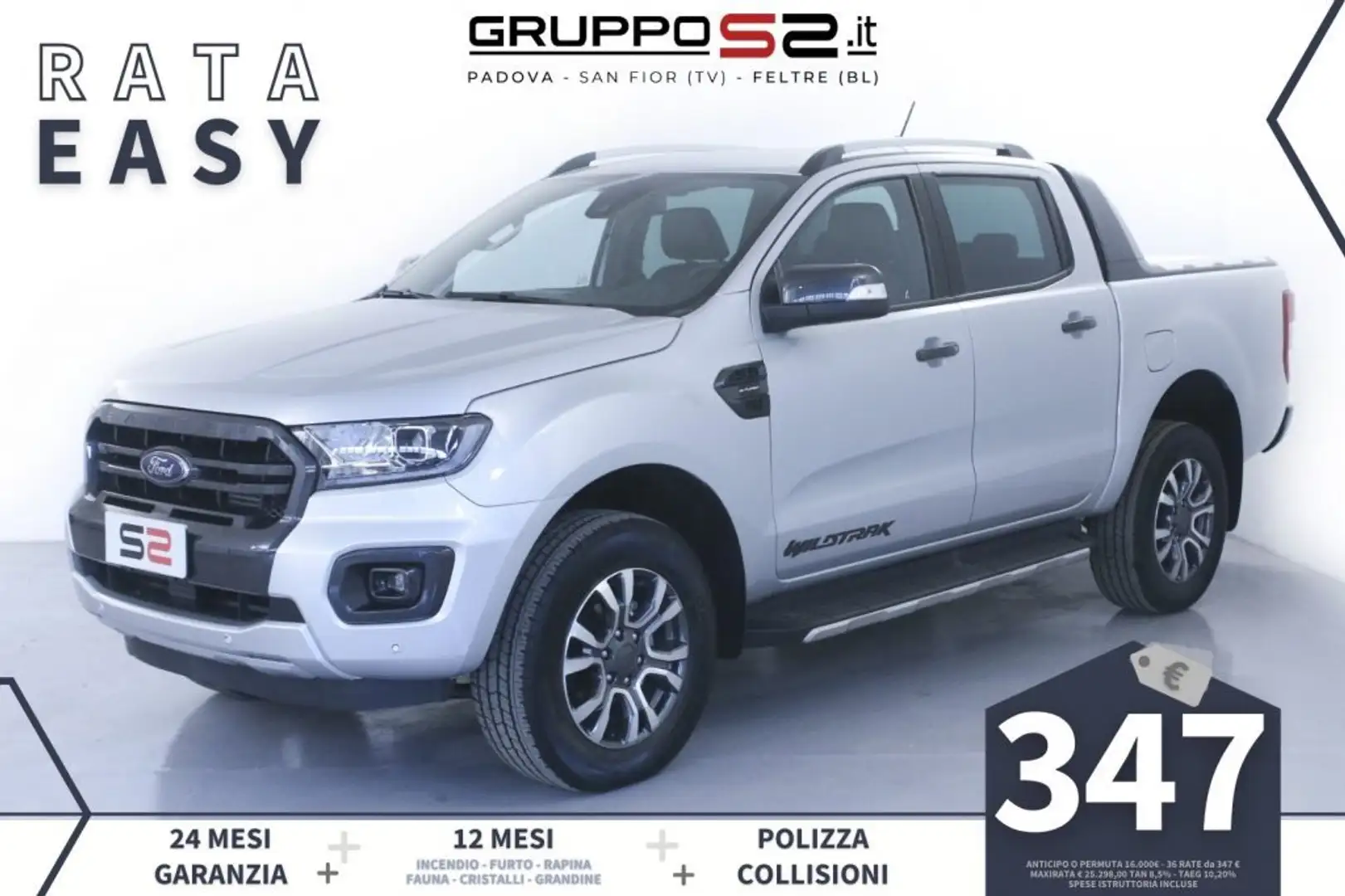 Ford Ranger 2.0 ECOBLUE aut. 213 CV DC Wildtrak 5p./GANCIO TR. Plateado - 1