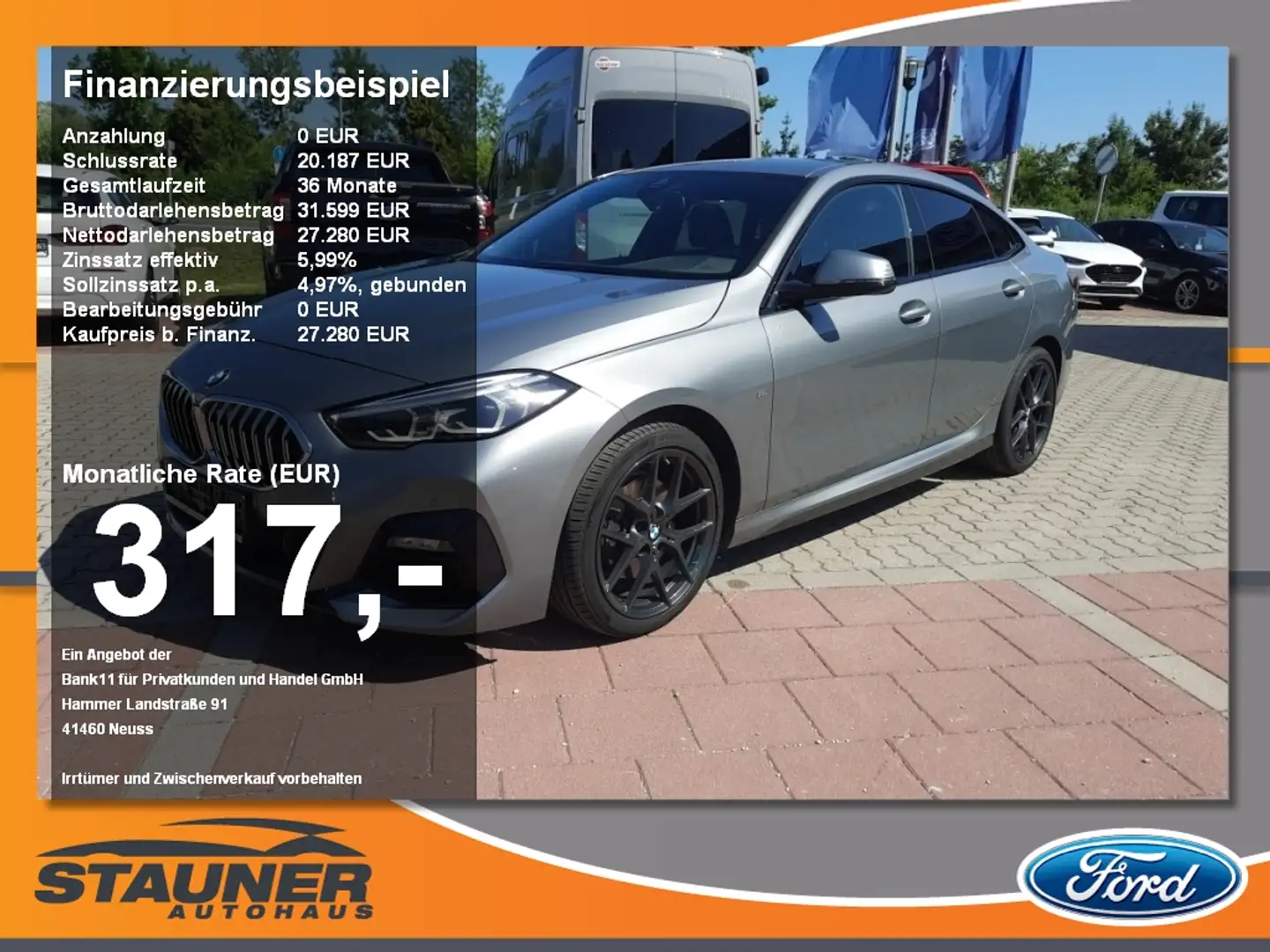 BMW 218 i Gran Coupe M-Sport ACC LED Navi SHZ Šedá - 1