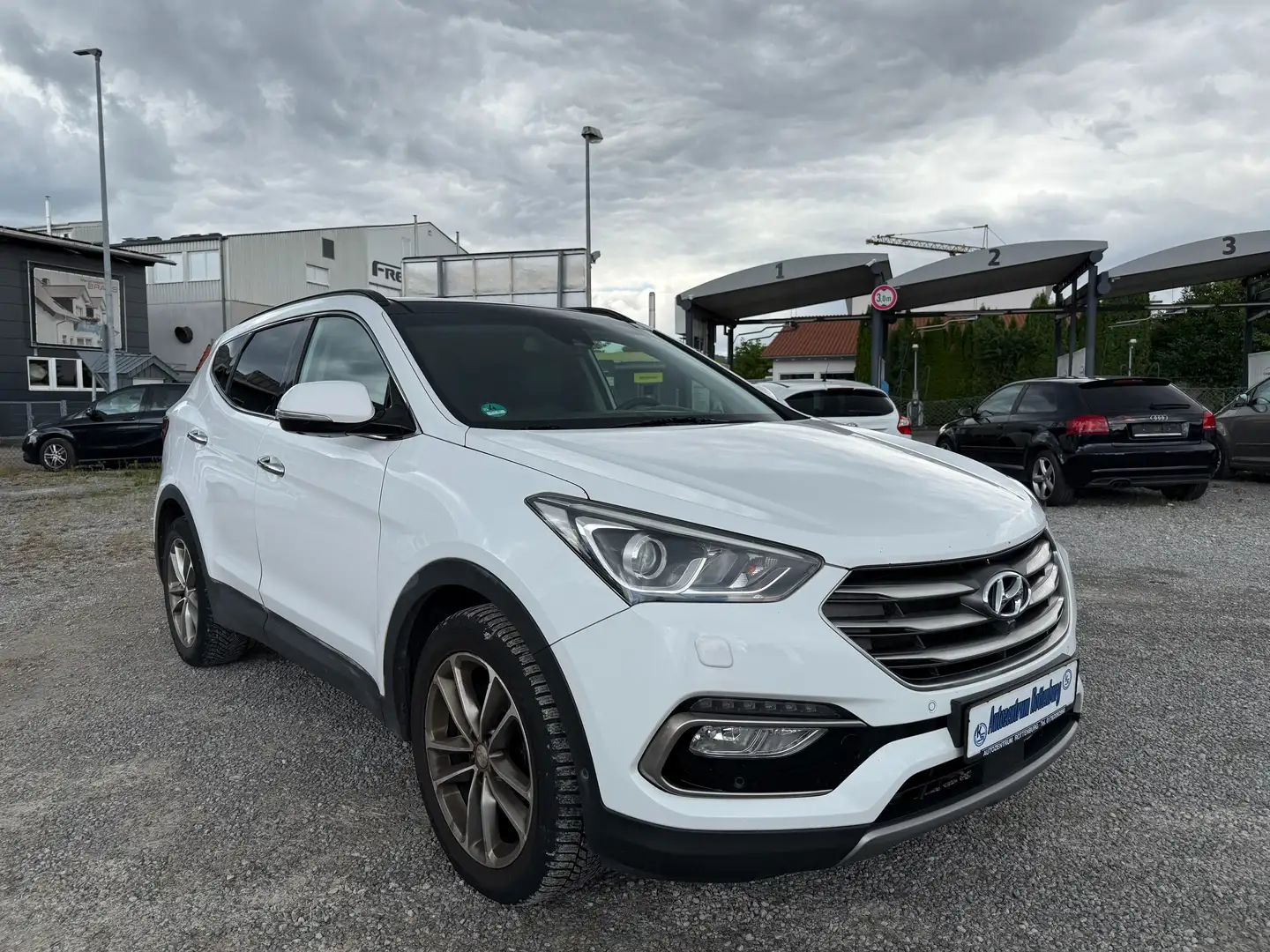 Hyundai SANTA FE Premium 4WD - 1. HAND - AUTOMATIK - EURO 6 - Blanc - 1