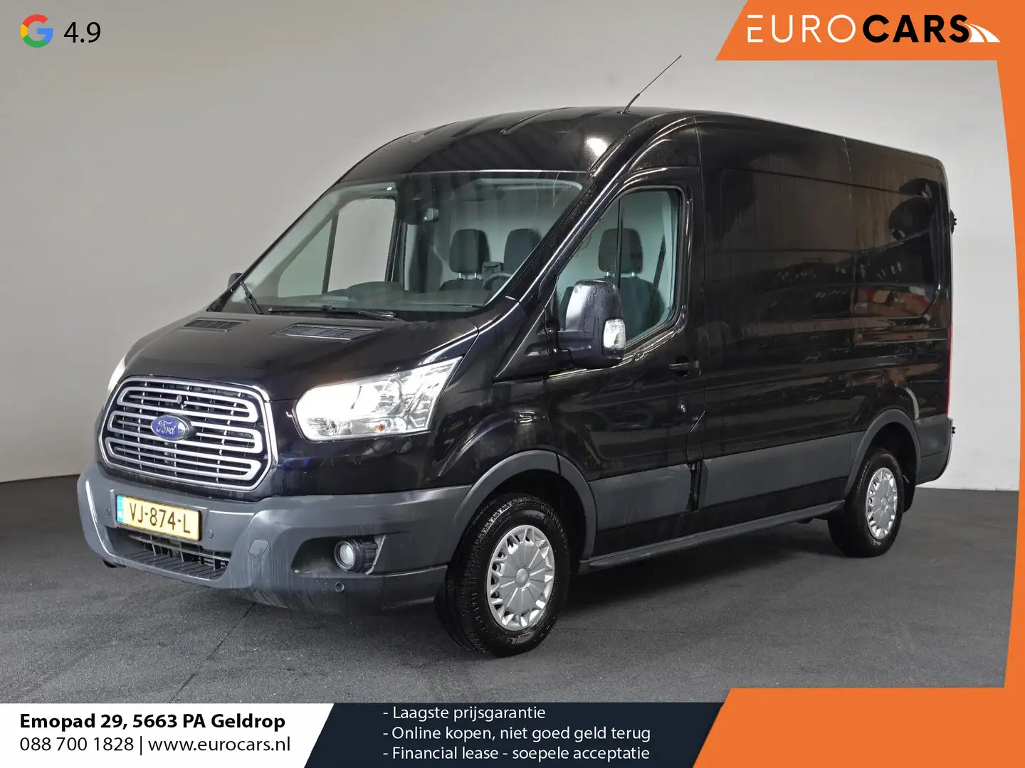 Ford Transit 100pk L2H2 Schade/Damaged ! Airco Camera PDC Trekh Zwart - 1