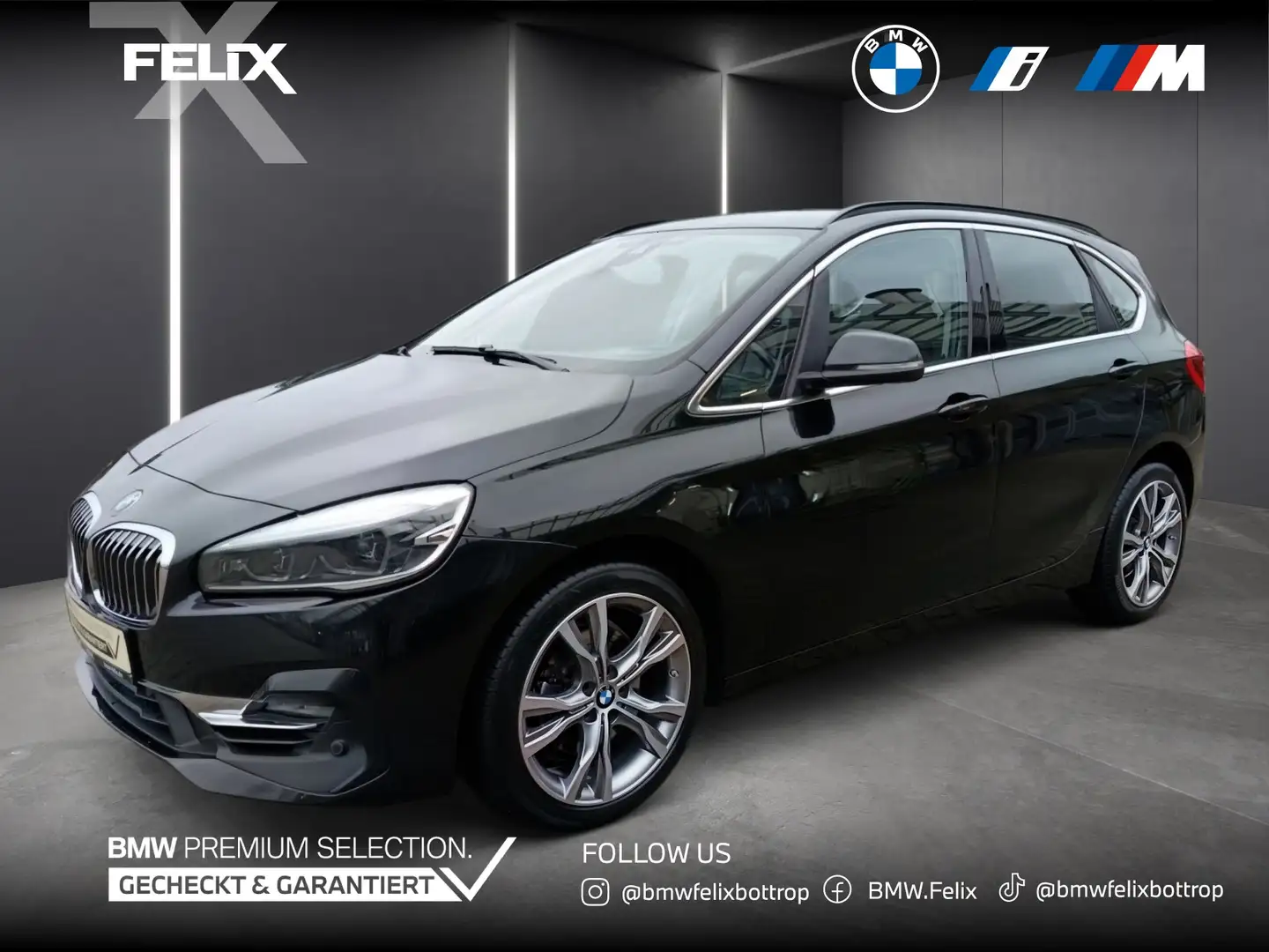 BMW 220 i Active Tourer Luxury Line+AHK+NAVIGATION+HEAD UP Schwarz - 1