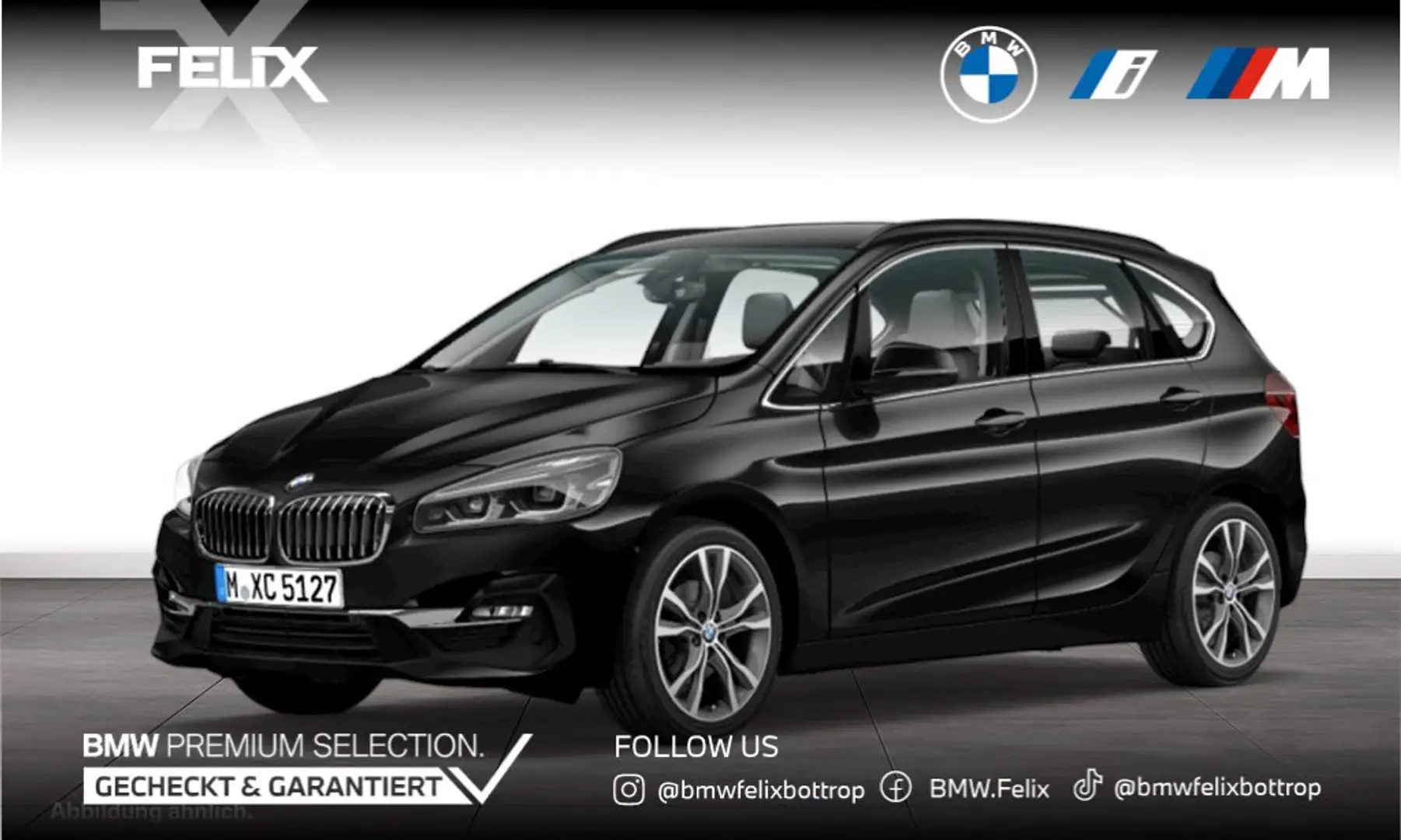 BMW 220 i Active Tourer Luxury Line+AHK+NAVIGATION+HEAD UP Schwarz - 1