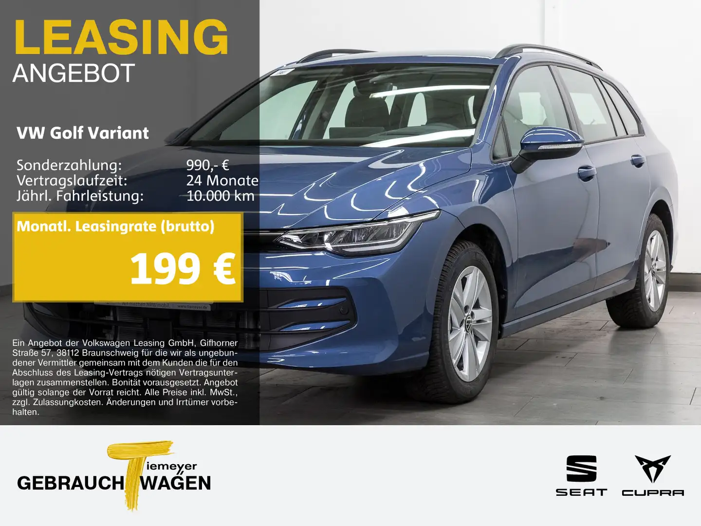 Volkswagen Golf Variant 1.5 TSI LIFE ST.HEIZ AHK LED ALLWET Blauw - 1