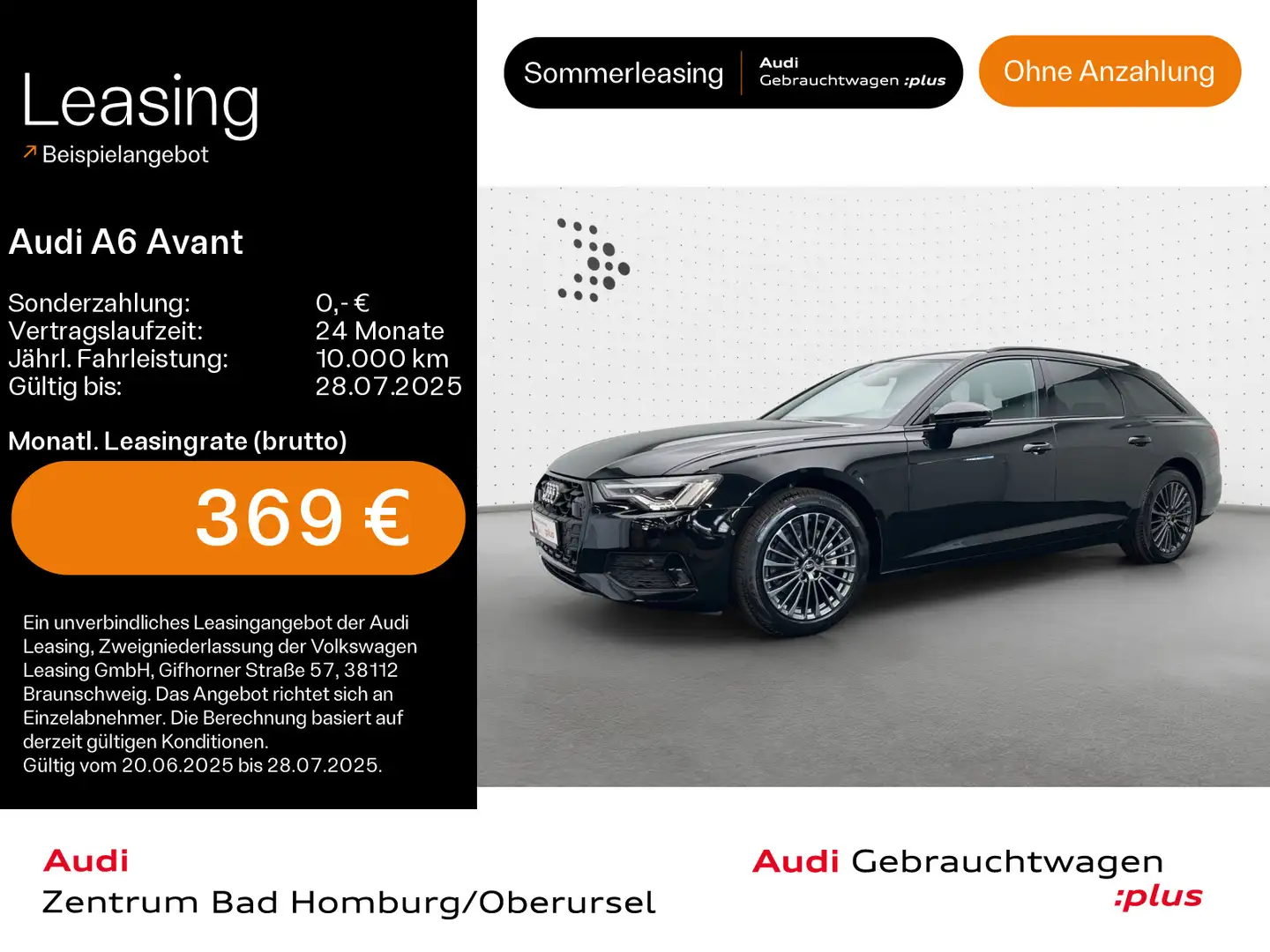 Audi A6 Sport advanced 40 TDI quattro*Navi*Matr Schwarz - 1