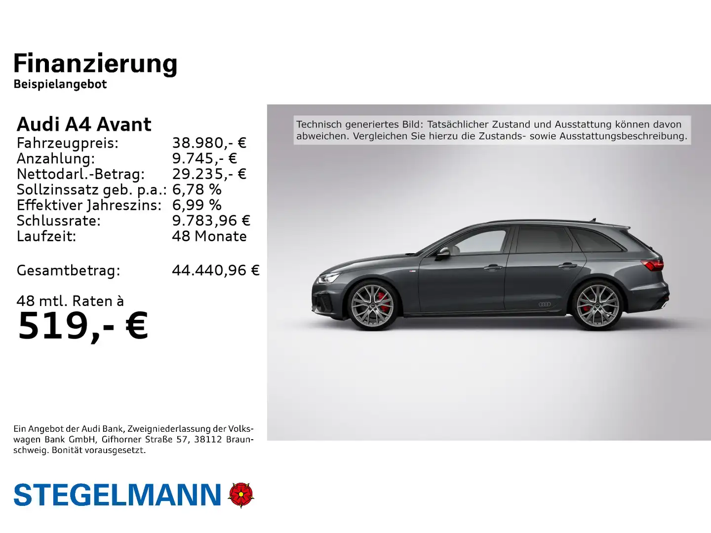 Audi A4 40 TDI qu. S-tronic S-Line Competition Braun - 2
