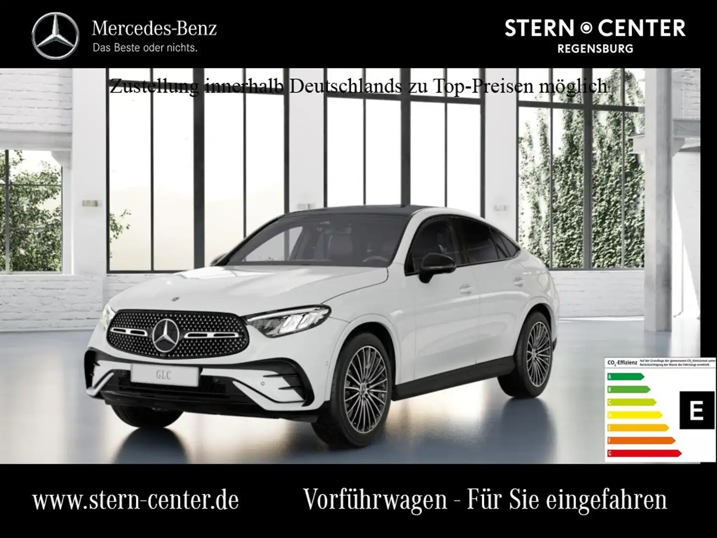 Mercedes-Benz GLC 200 d 4M Coupé+AMG+DIST+AHK+PANO+MEMORY+360° Blanc - 1