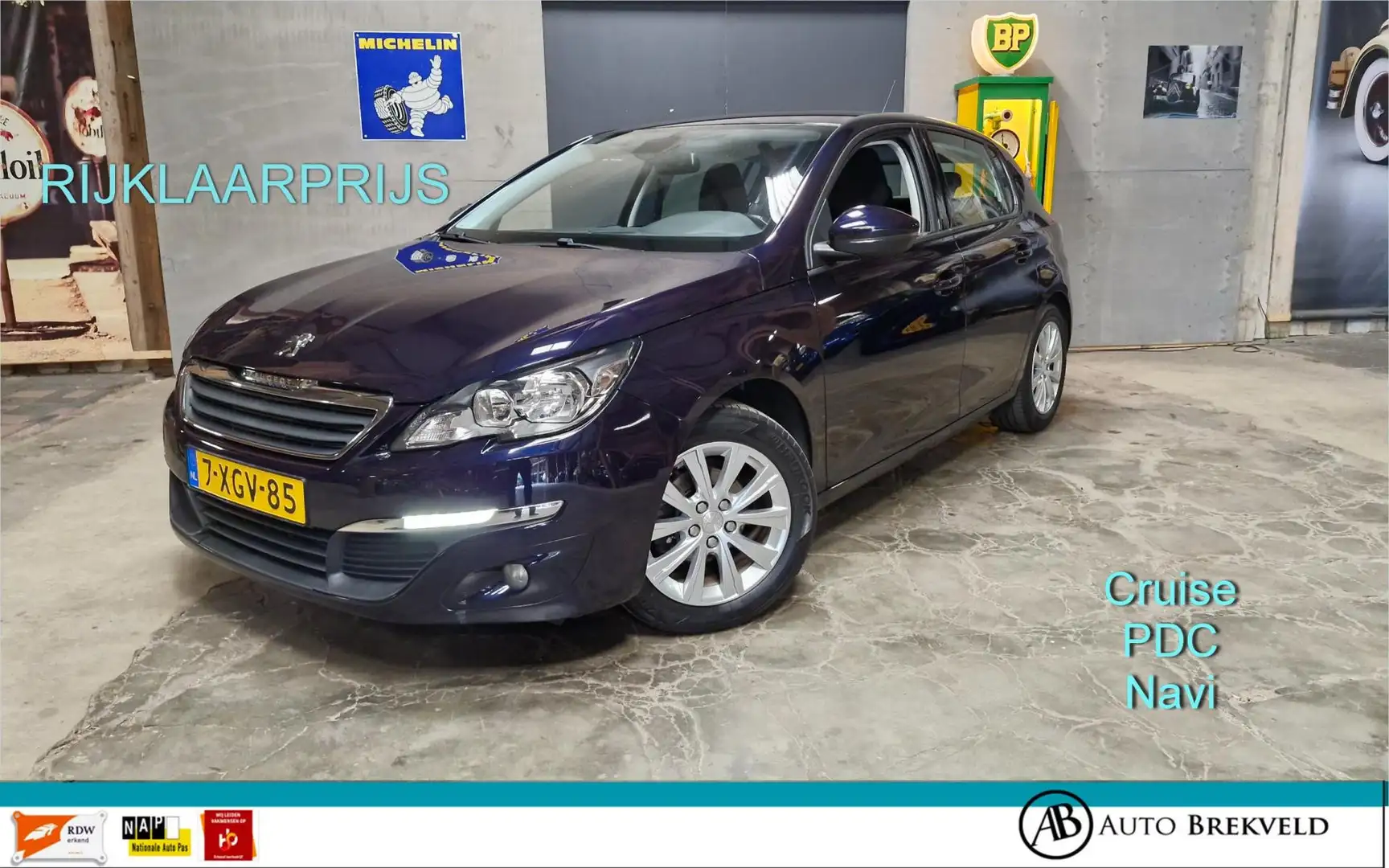 Peugeot 308 1.2 VTi Active 82PK | Cruise | PDC | Navi | LMV | Blau - 1
