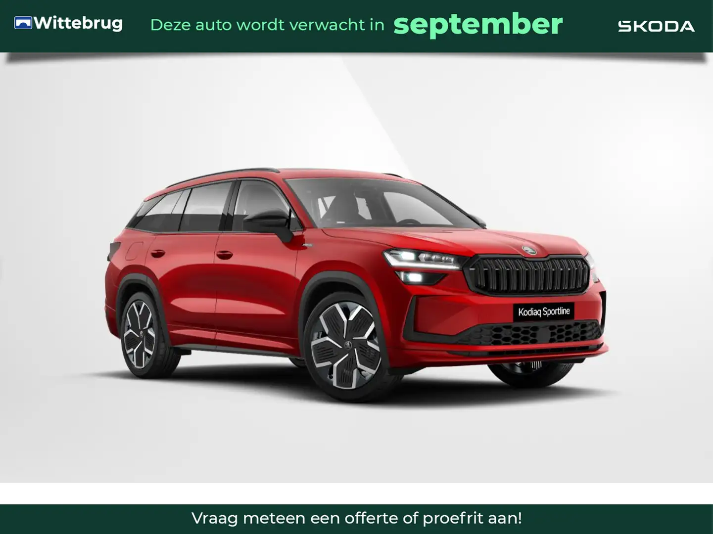 Skoda Kodiaq 1.5 TSI PHEV Sportline Business Inruilpremie €1500 Rood - 1