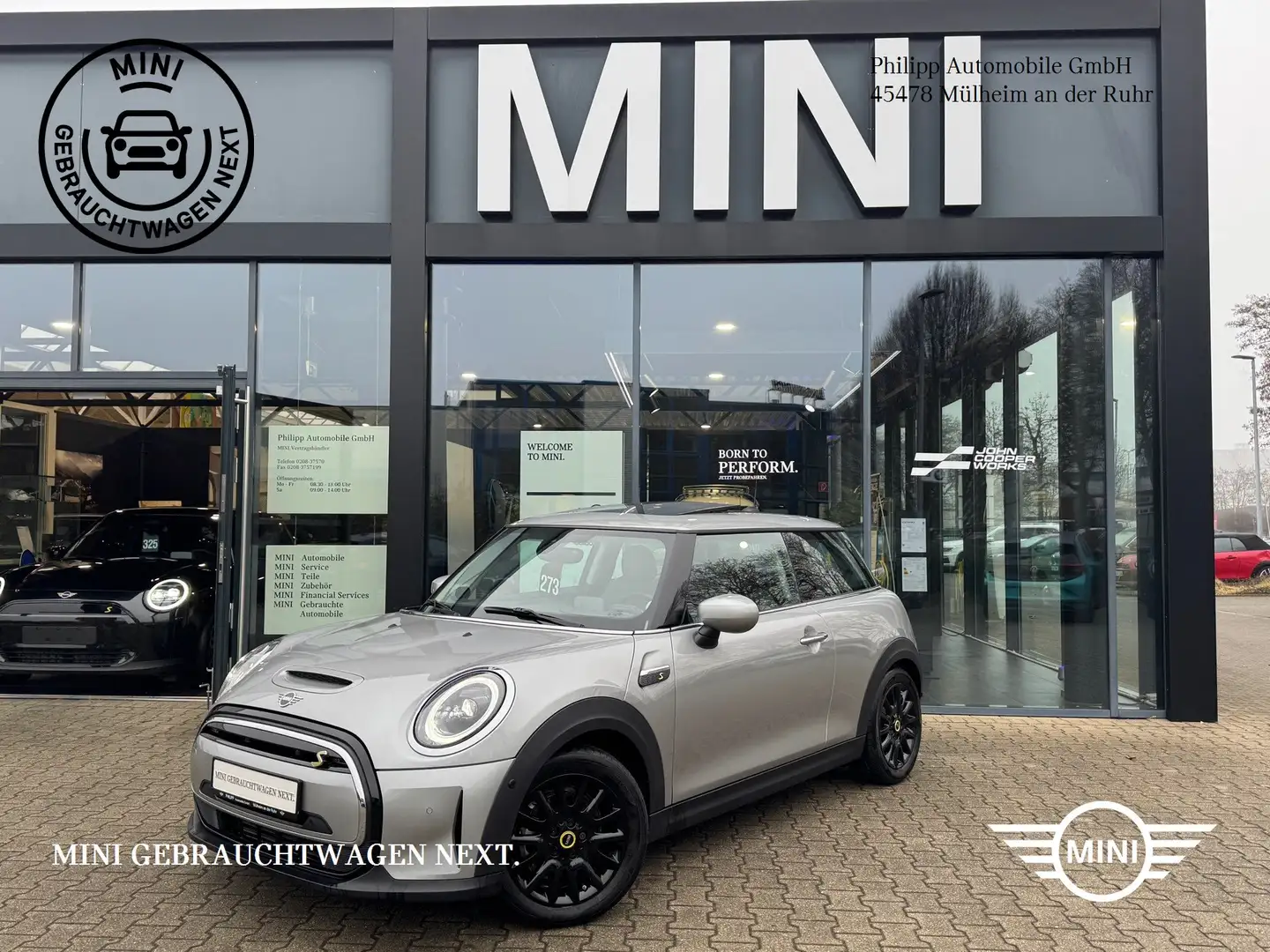 MINI Cooper SE PANO LED HuD h&k RFK DA Navi-XL SHZ Silber - 1