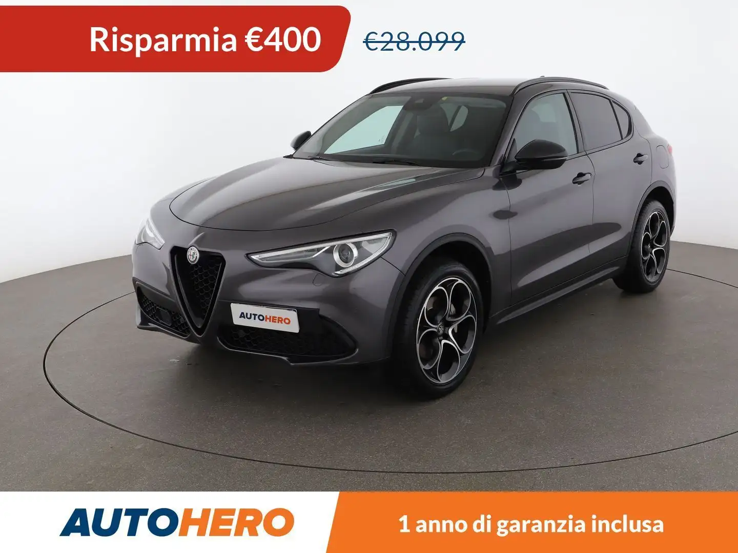 Alfa Romeo Stelvio 2.0 Turbo B-Tech 200 CV AT8 Q4 Gris - 1