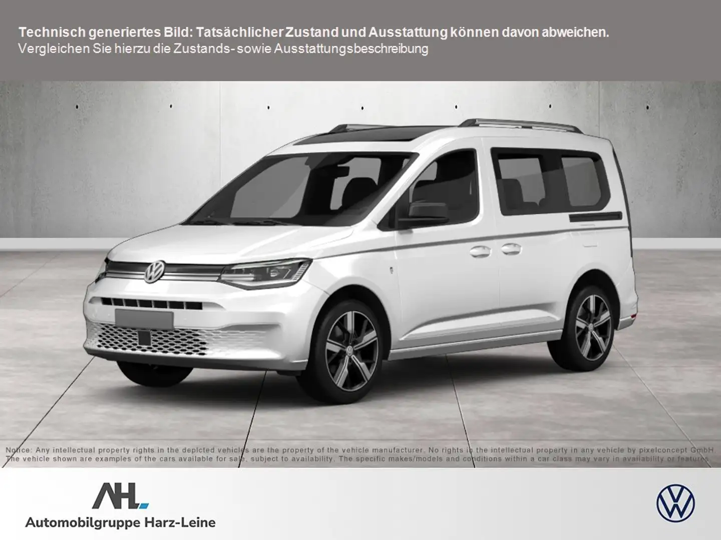 Volkswagen Caddy 2.0 TDI Life Klima Navi AHK Standhzg. Weiß - 1