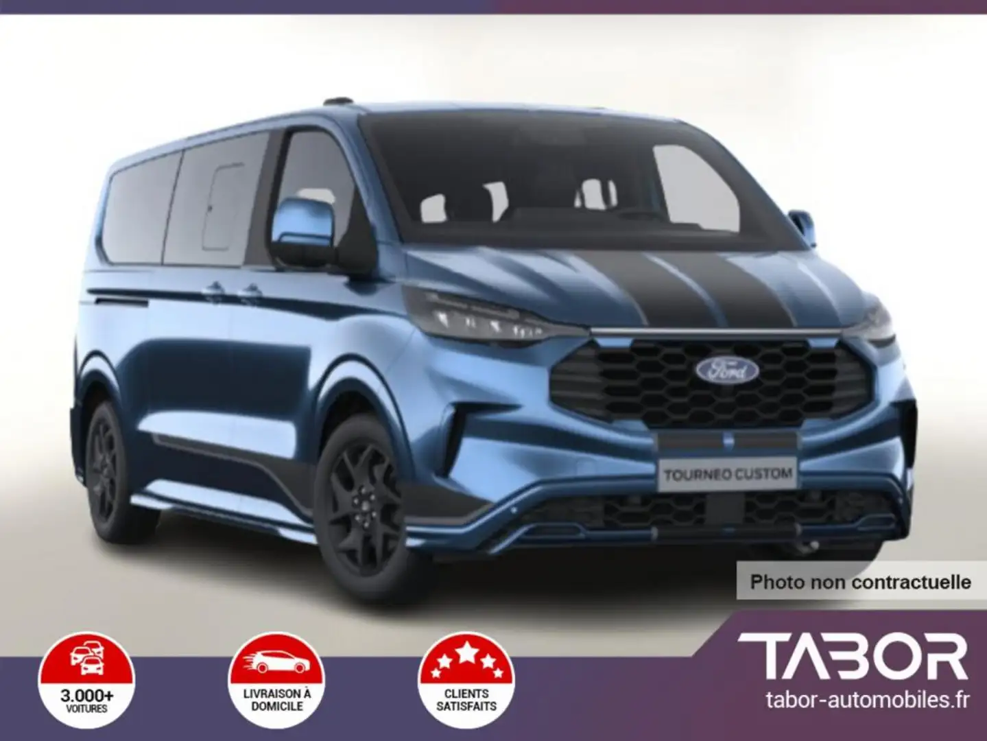 Ford Tourneo Custom 2.0 TDCi 170 Aut Sport L2 Bleu - 1