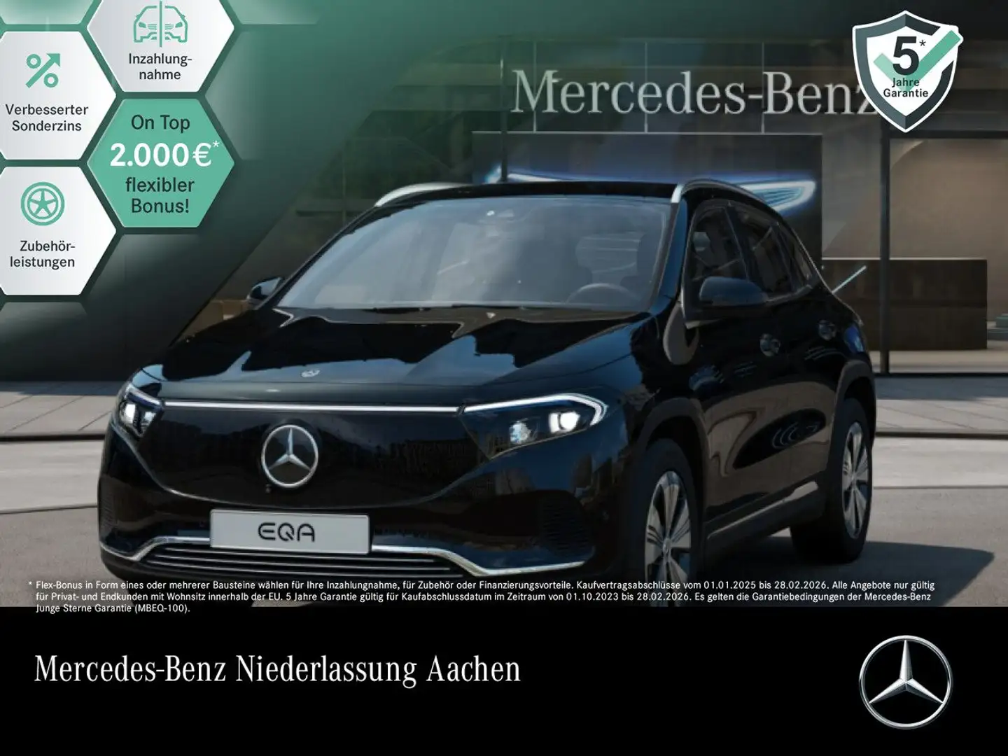 Mercedes-Benz EQA 250 PROG+ADVANCED+360+SPUR Schwarz - 1