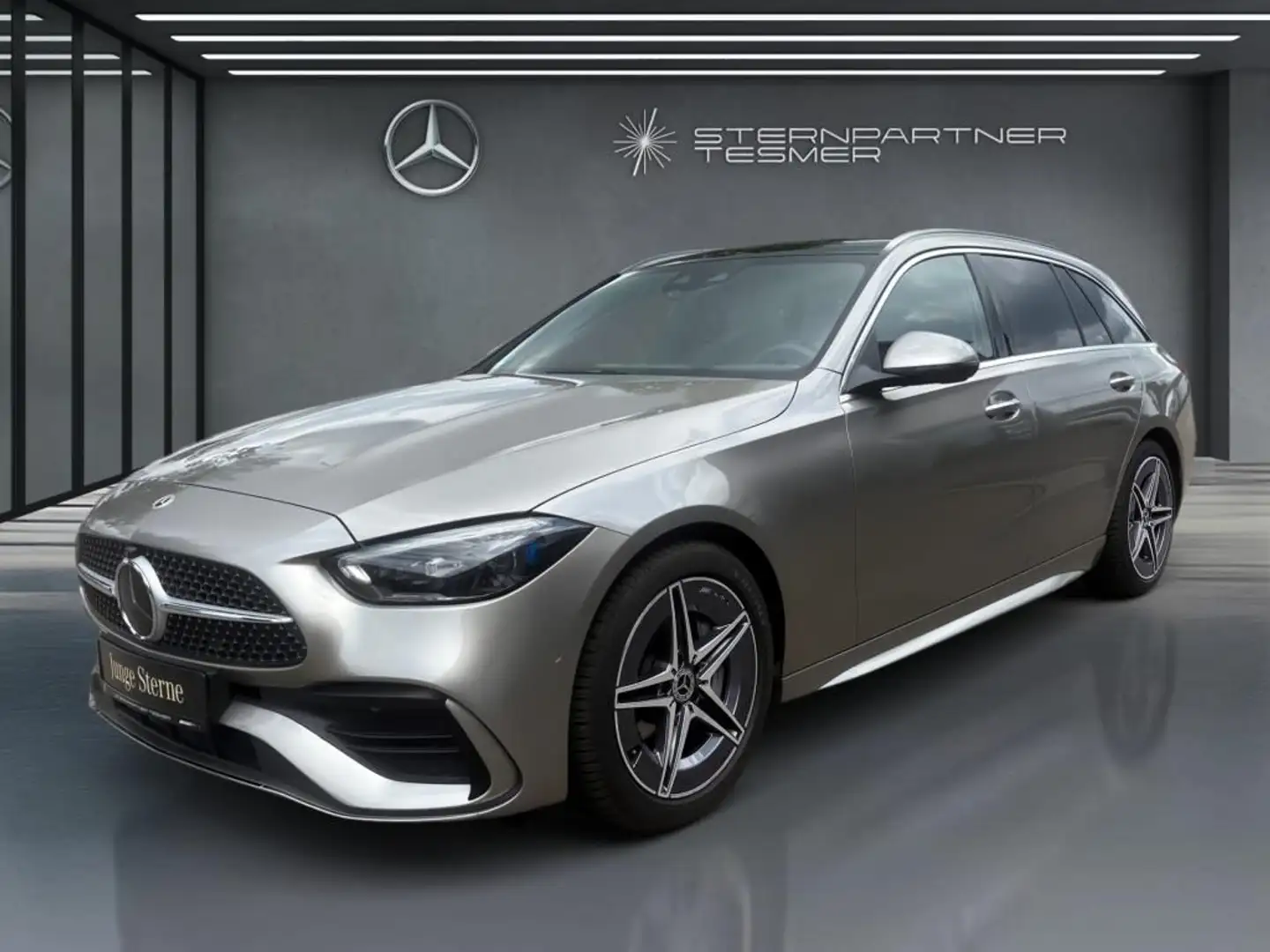 Mercedes-Benz C 200 d T AMG, DiG.L.,BURM.,HuD.DISTR.,AHK,PANO. Argent - 1