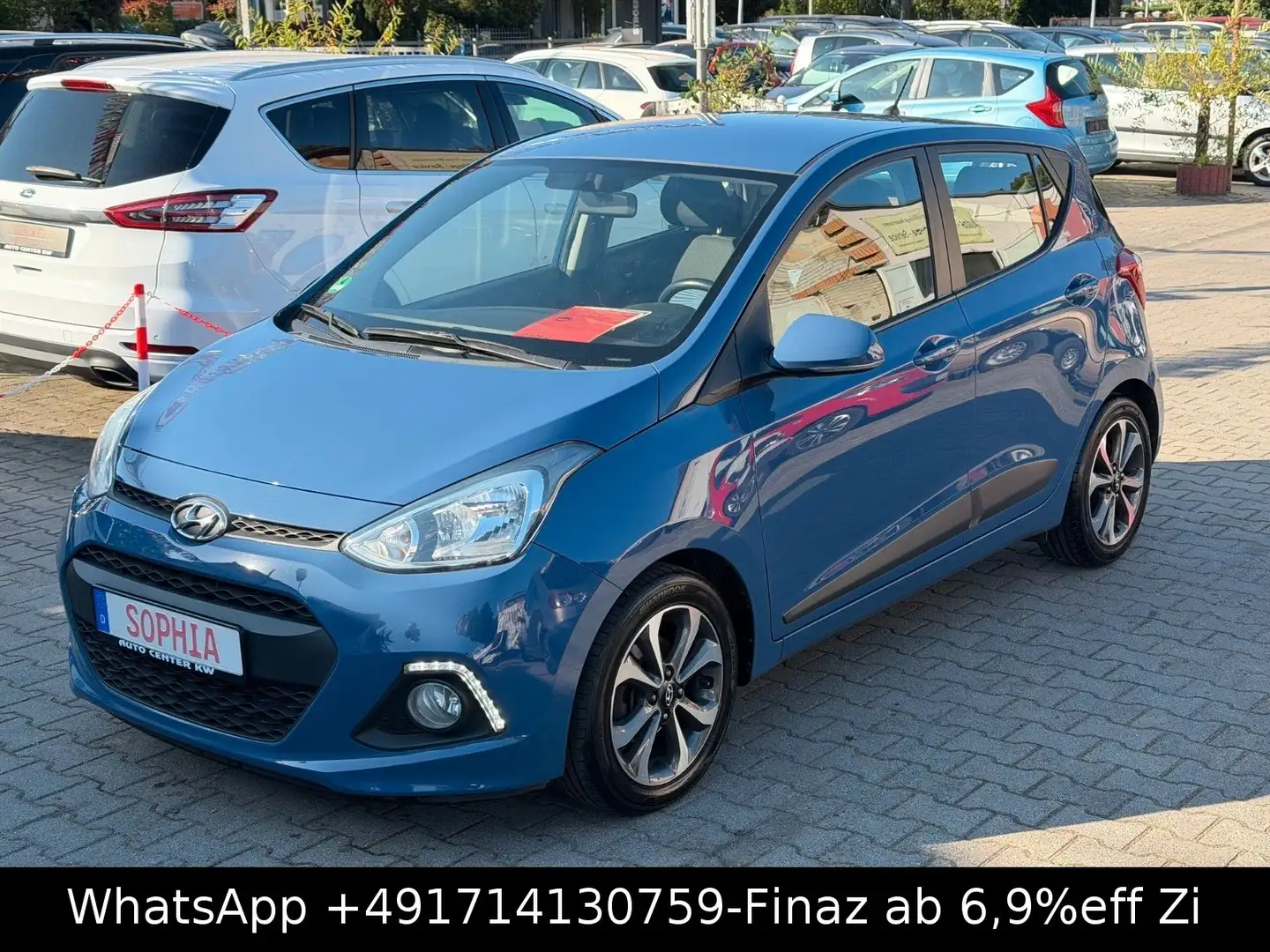 Hyundai i10 Style-AUTKLIMA-SHZG-TEMP-PDC-ALU-TÜV NEU-BT- Blau - 1