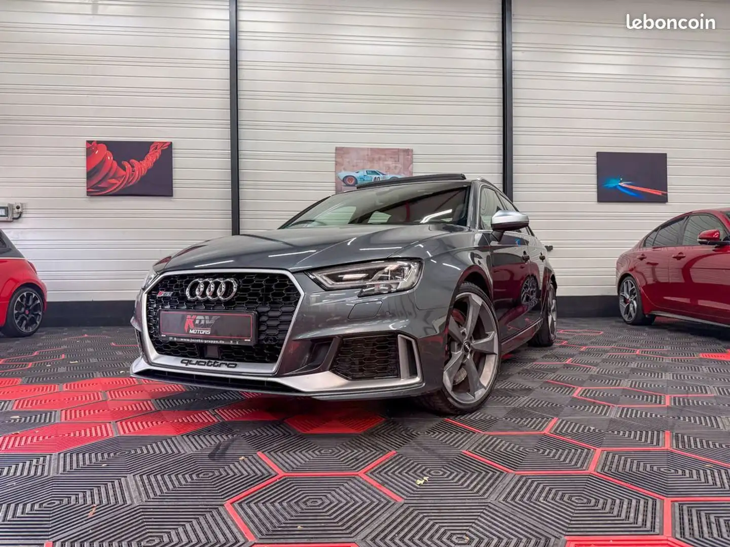 Audi RS3 DAZA 8V2 2.5 TFSI 400 S-Tronic – 1ère main Suivi complet Full options Pack Alu B&O Toit pano Gris - 1