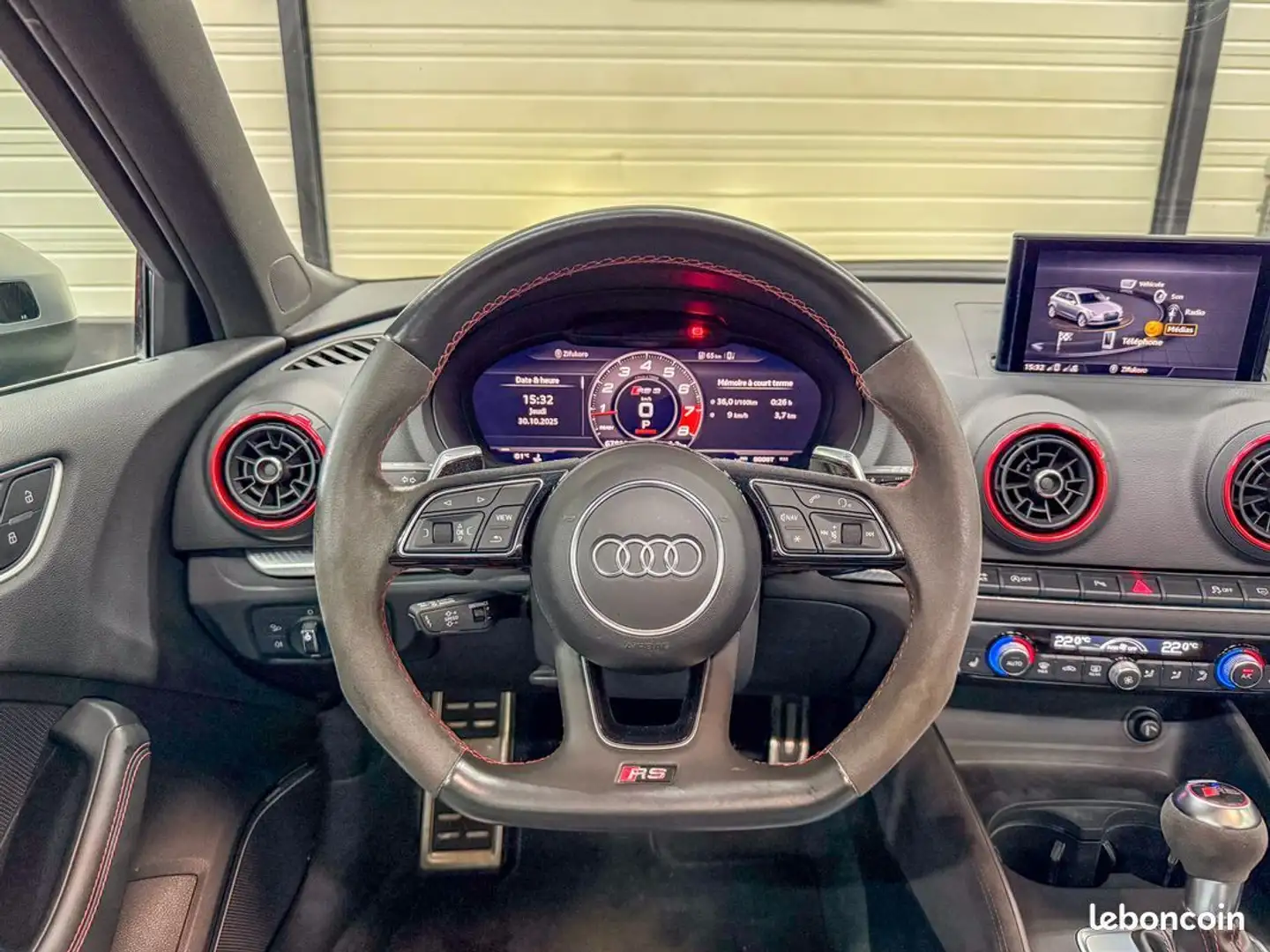 Audi RS3 DAZA 8V2 2.5 TFSI 400 S-Tronic – 1ère main Suivi complet Full options Pack Alu B&O Toit pano Gris - 2