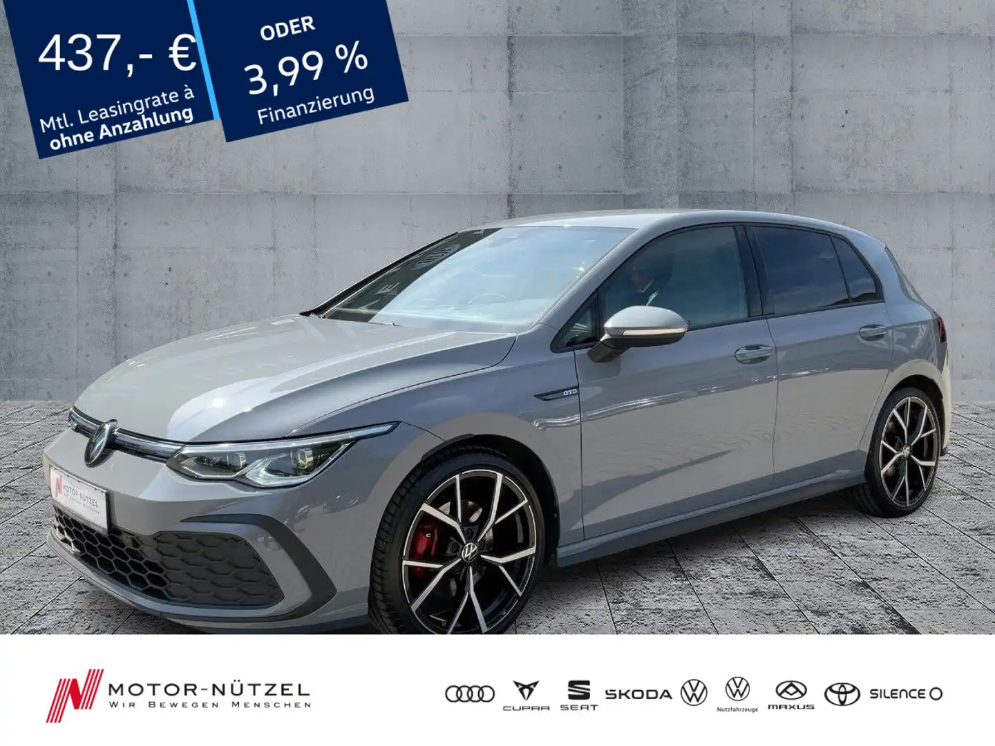 Volkswagen Golf VIII GTD DSG LEDER+LED+MATRIX+NAVI+AHK+DCC Grau - 1