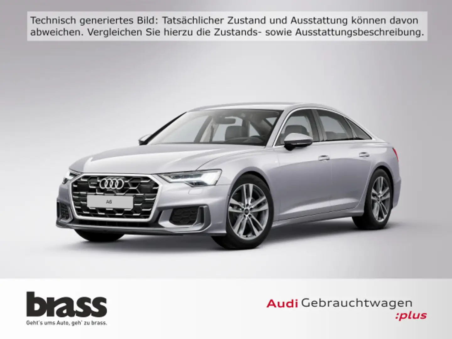 Audi A6 S line 50 TDI quattro 210(286) kW(P Silber - 1
