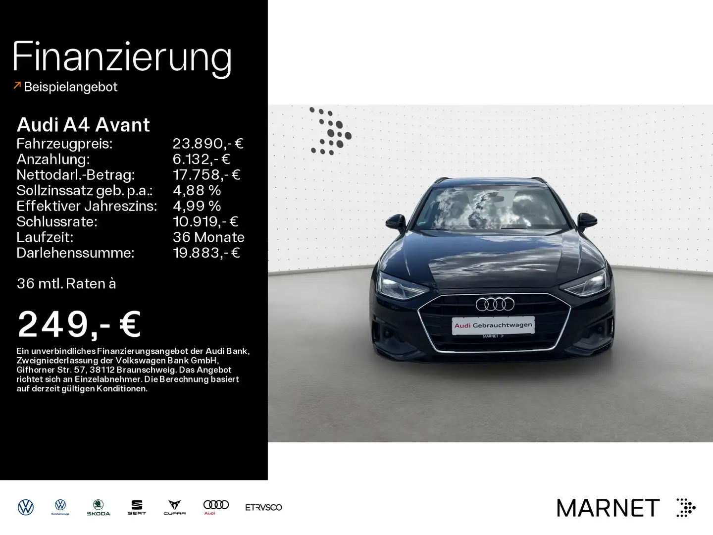 Audi A4 35 TDI*Navi*Alu*PDC*Audi Connect*Sitzhe Nero - 1