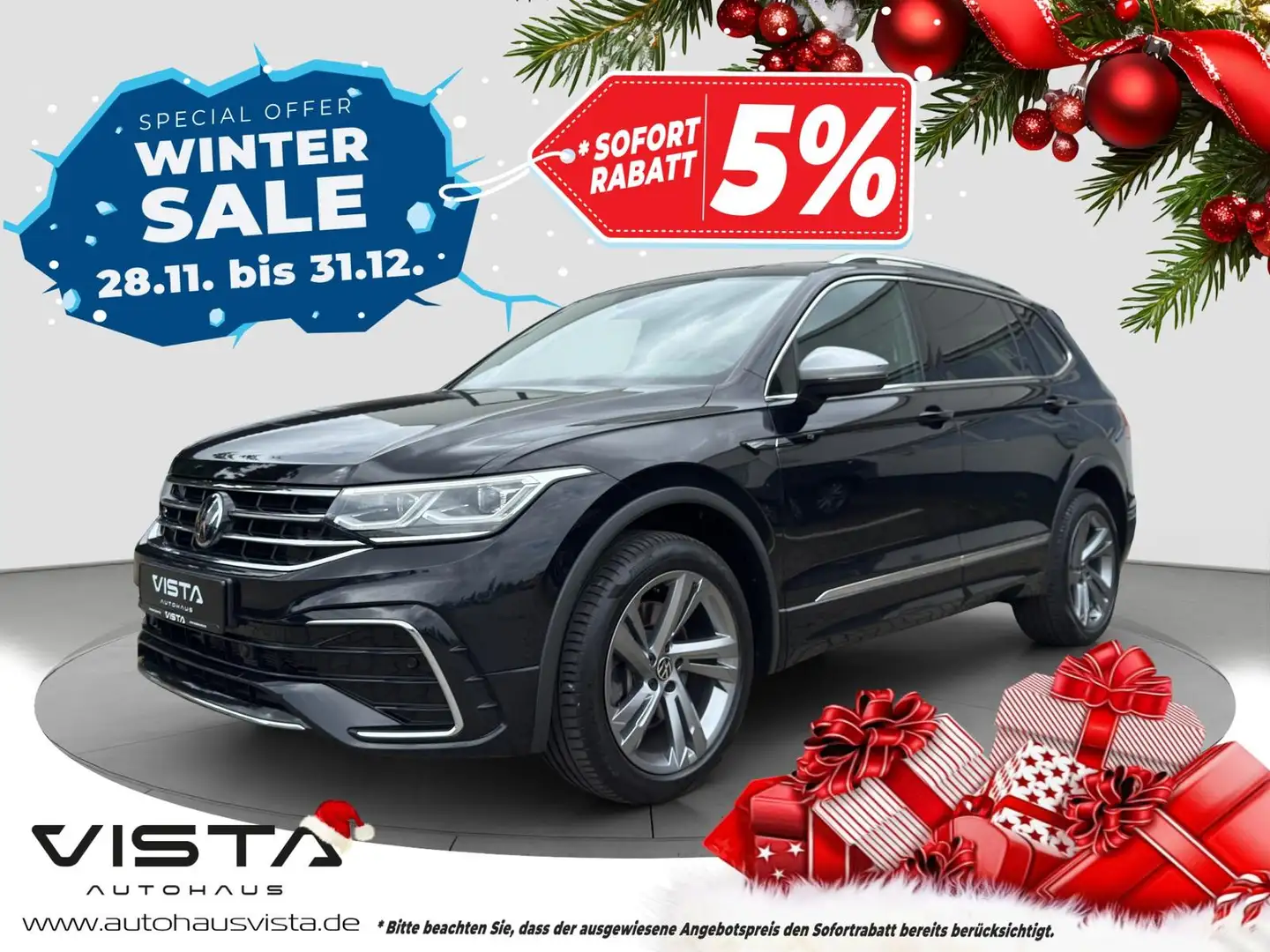 Volkswagen Tiguan Allspace R-Line 4MO*KAMERA*AHK*ACC*APP* Noir - 1