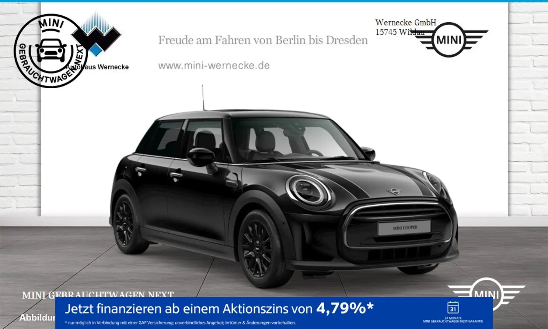 MINI Cooper 5-Türer DAB LED Pano.Dach RFK Navi Shz Schwarz - 1
