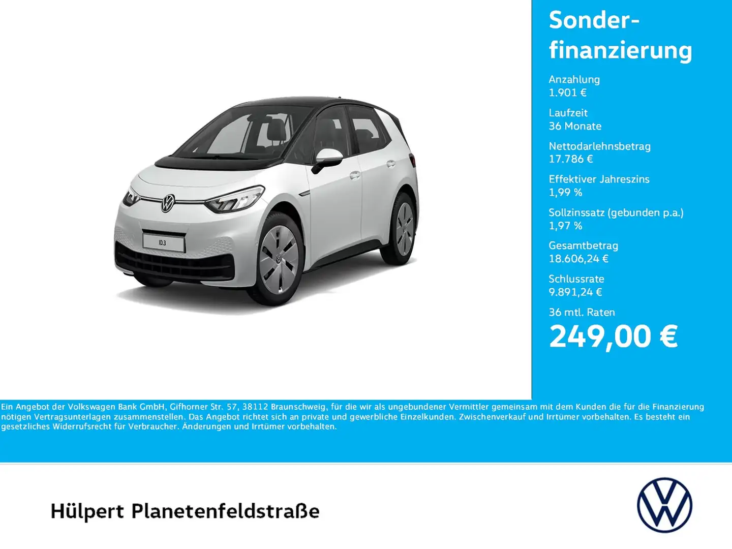 Volkswagen ID.3 Pure Performance CAM NAVI CARPLAY SITZHEIZ. Weiß - 1