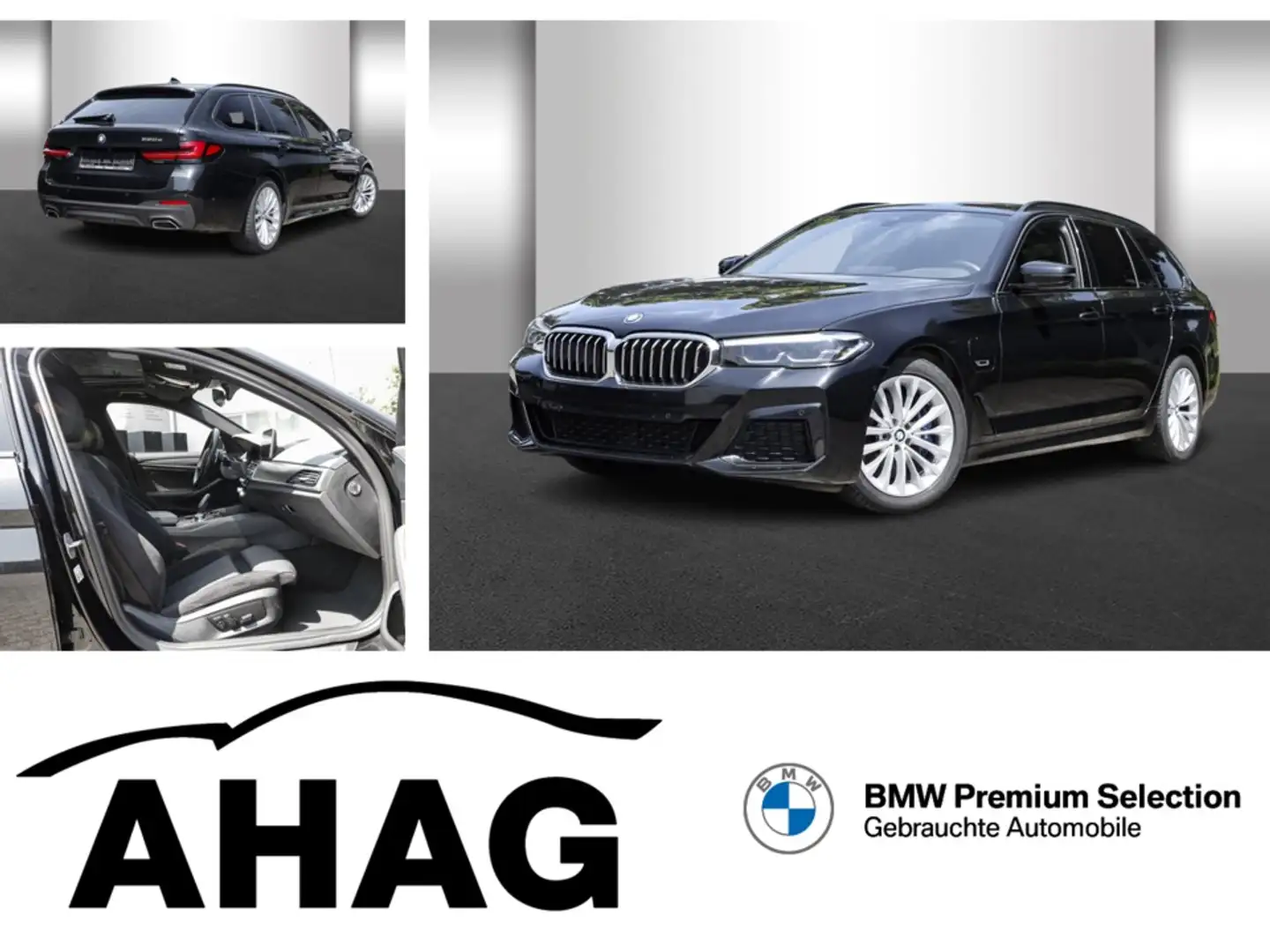BMW 520 e Touring M Sportpaket*Glasdach*Head-Up* Zwart - 1