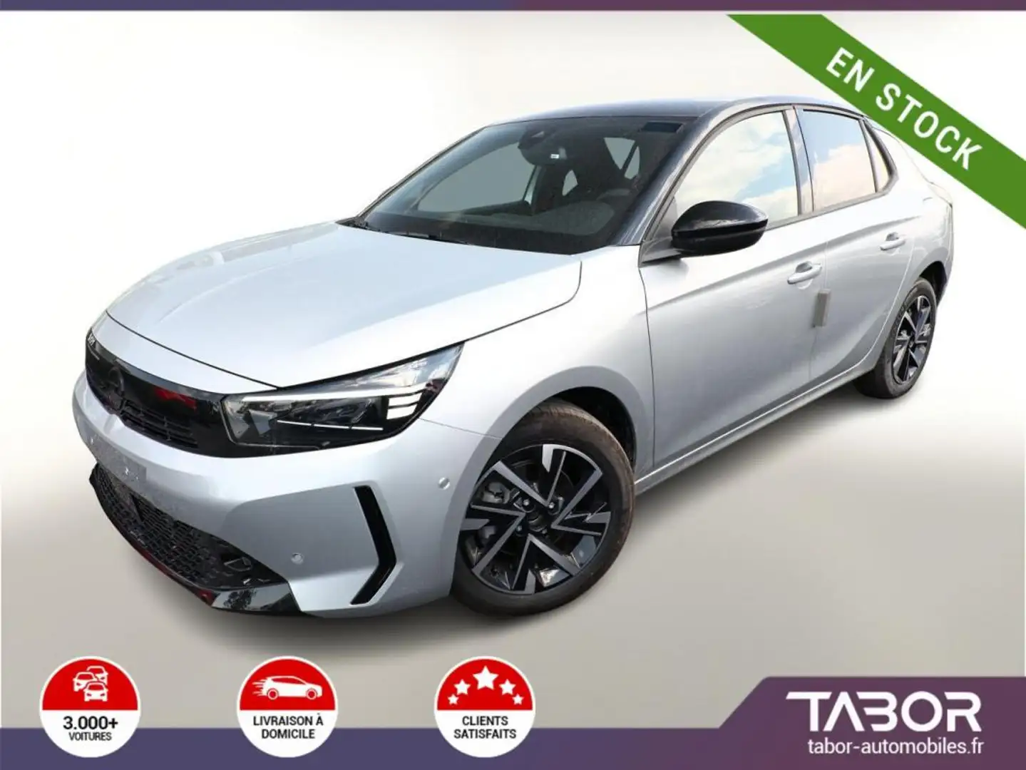 Opel Corsa 1.2 110 MHEV eDCT GS InfotP GPS LED Argent - 1