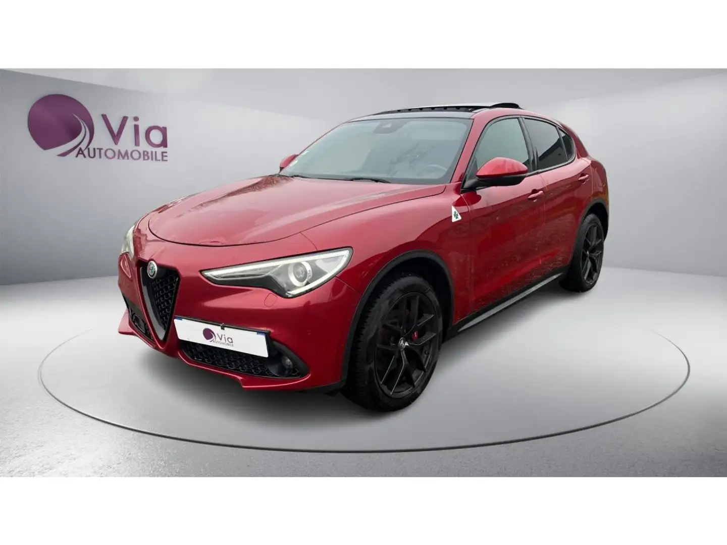 Alfa Romeo Stelvio Stelvio 2.2 D 210 BVA Lusso Q4 - CAMERA DE RECUL / TOIT OUVRANT Rouge - 1