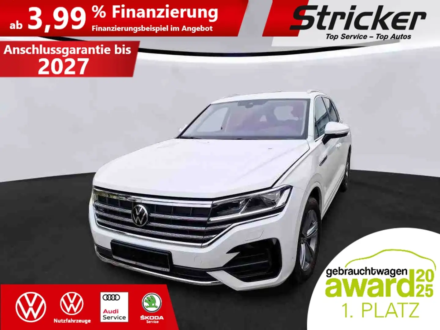 Volkswagen Touareg R-Line 3.0 TDI 522,-ohne Anzahlung ACC Luft Trave Weiß - 1