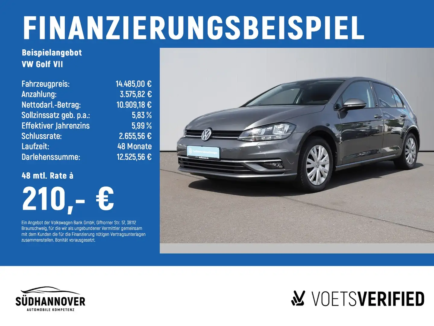 Volkswagen Golf VII Sound 1.4 TSI SHZ+ACC+PDC+ Grau - 2