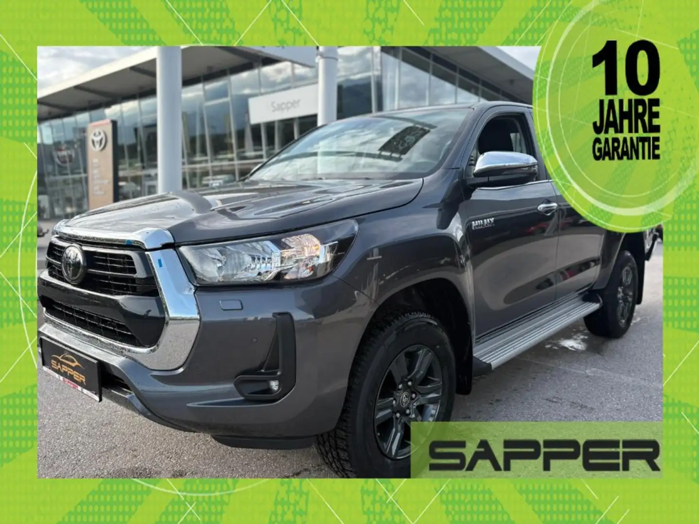 Toyota Hilux DK Active 4WD 2,4 D-4D Aut. Grau - 1