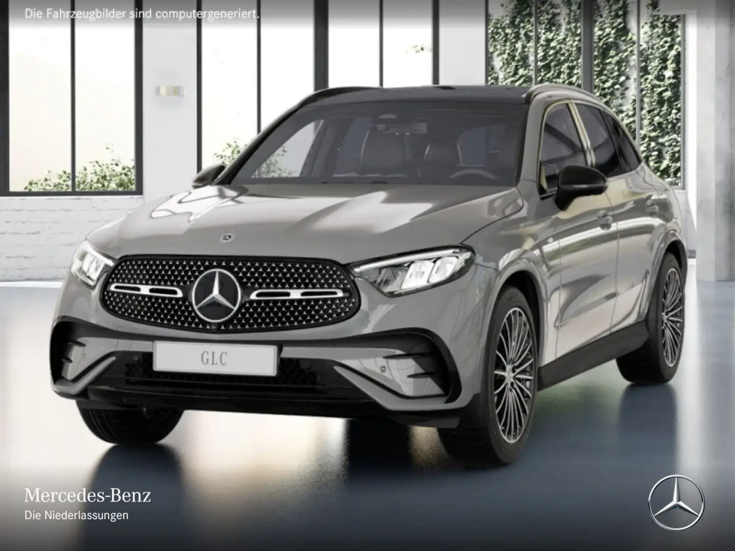Mercedes-Benz GLC 300 de 4M AMG+NIGHT+PANO+360+AHK+LED+TOTW+9G Grau - 2