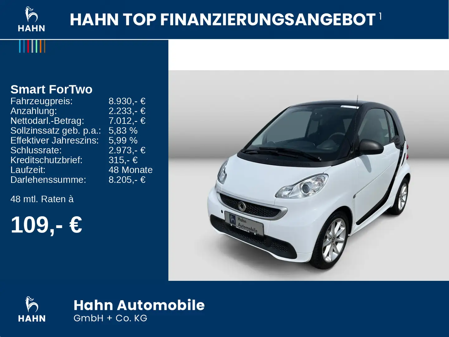 smart forTwo fortwo coupe passion mhd Pano SHZ Klima elFH ZV Schwarz - 2