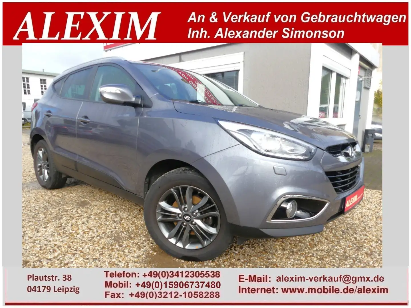 Hyundai iX35 AWD/1.Hand/Xenon/Keyless/4xSHZ/AHK/LenkHZ Gris - 1